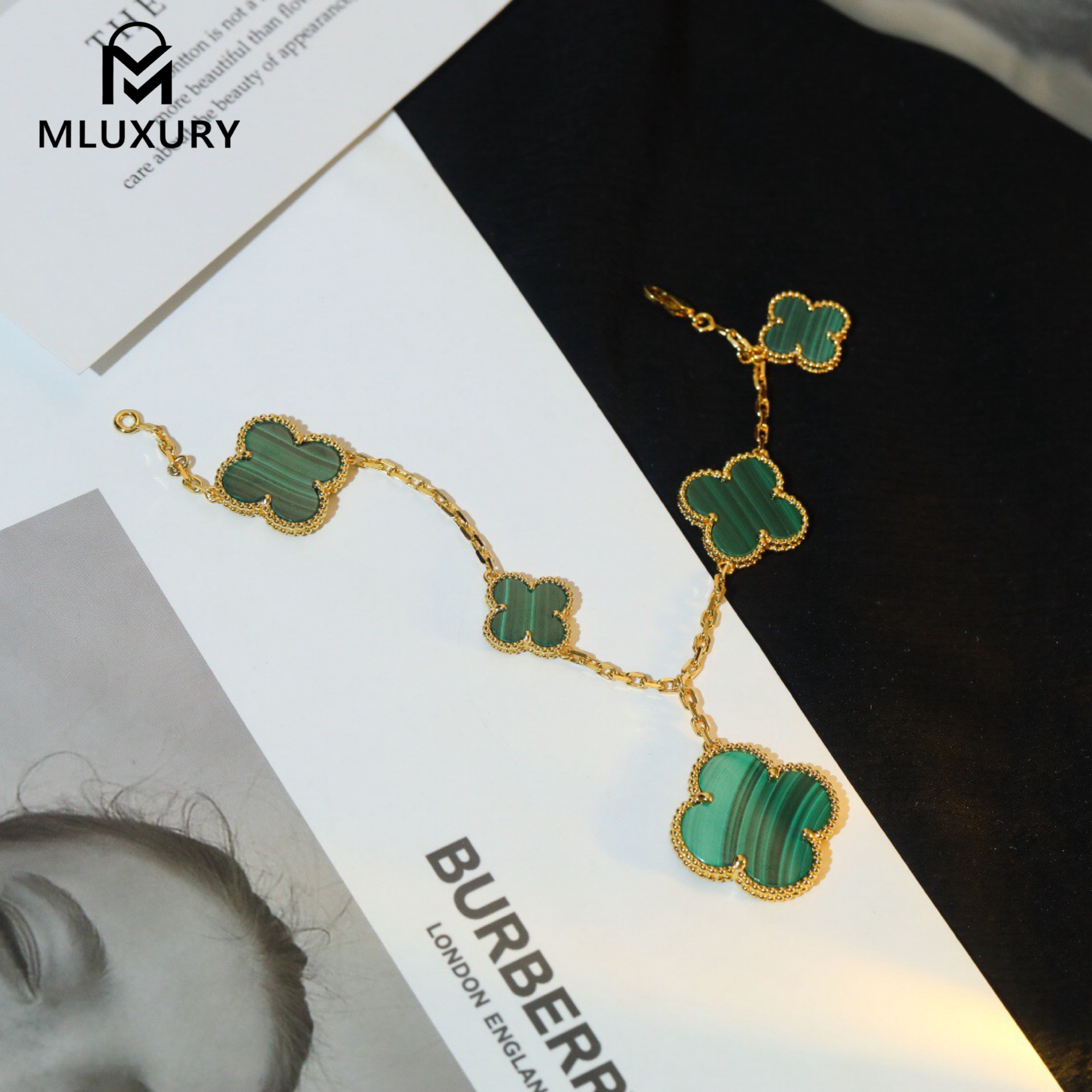 Van Cleef & Arpels Magic Irregular Pattern Four-Leaf Clover Bracelet