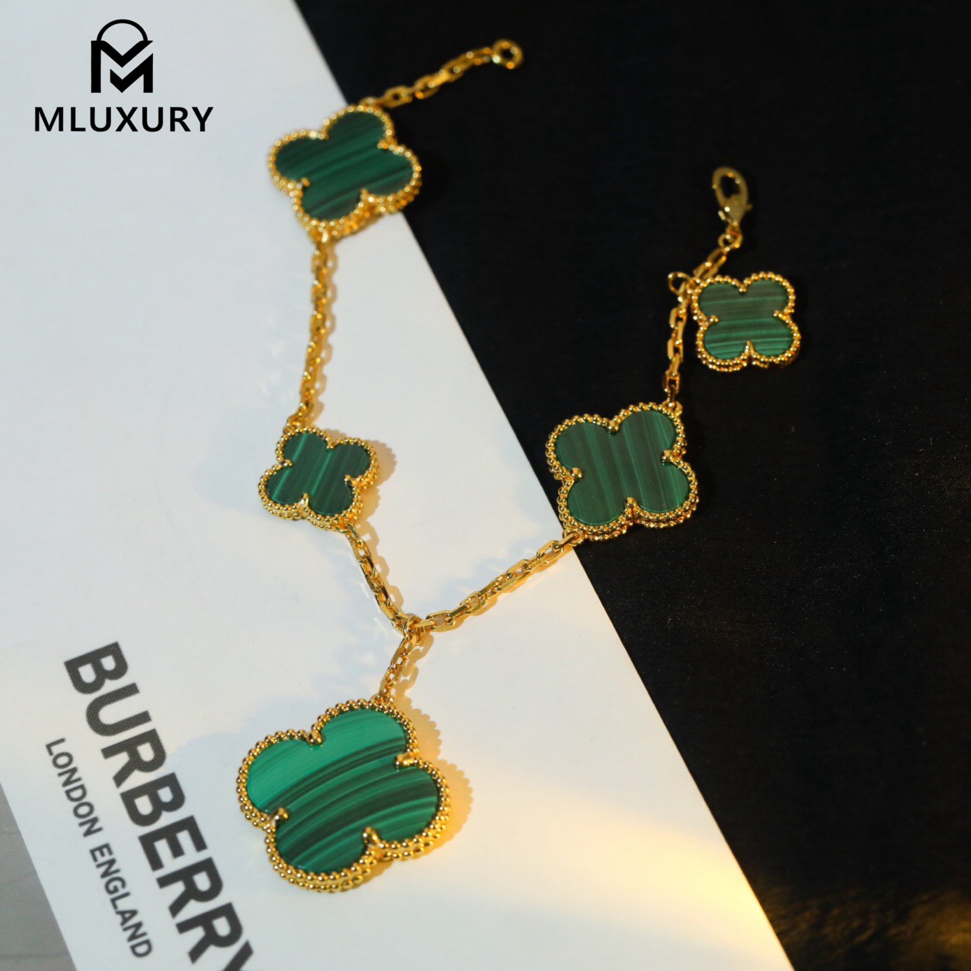 Van Cleef & Arpels Magic Irregular Pattern Four-Leaf Clover Bracelet