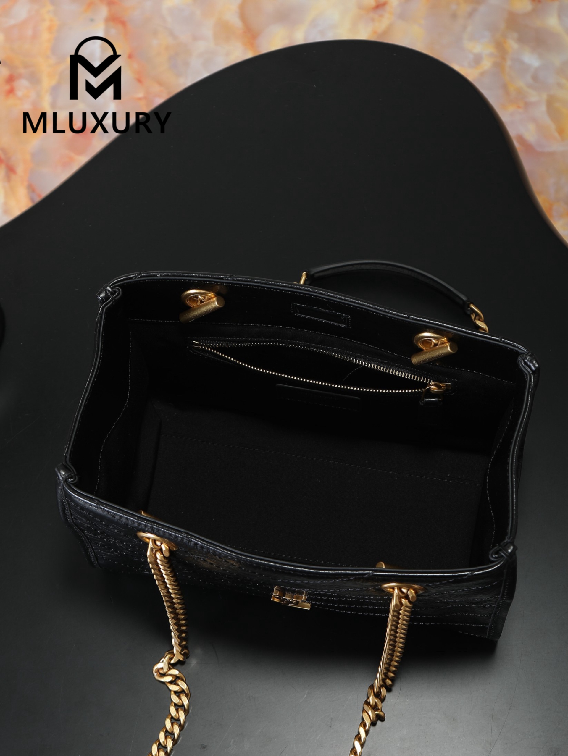 YSL Niki small shopping bag, original oil-waxed leather,Small size