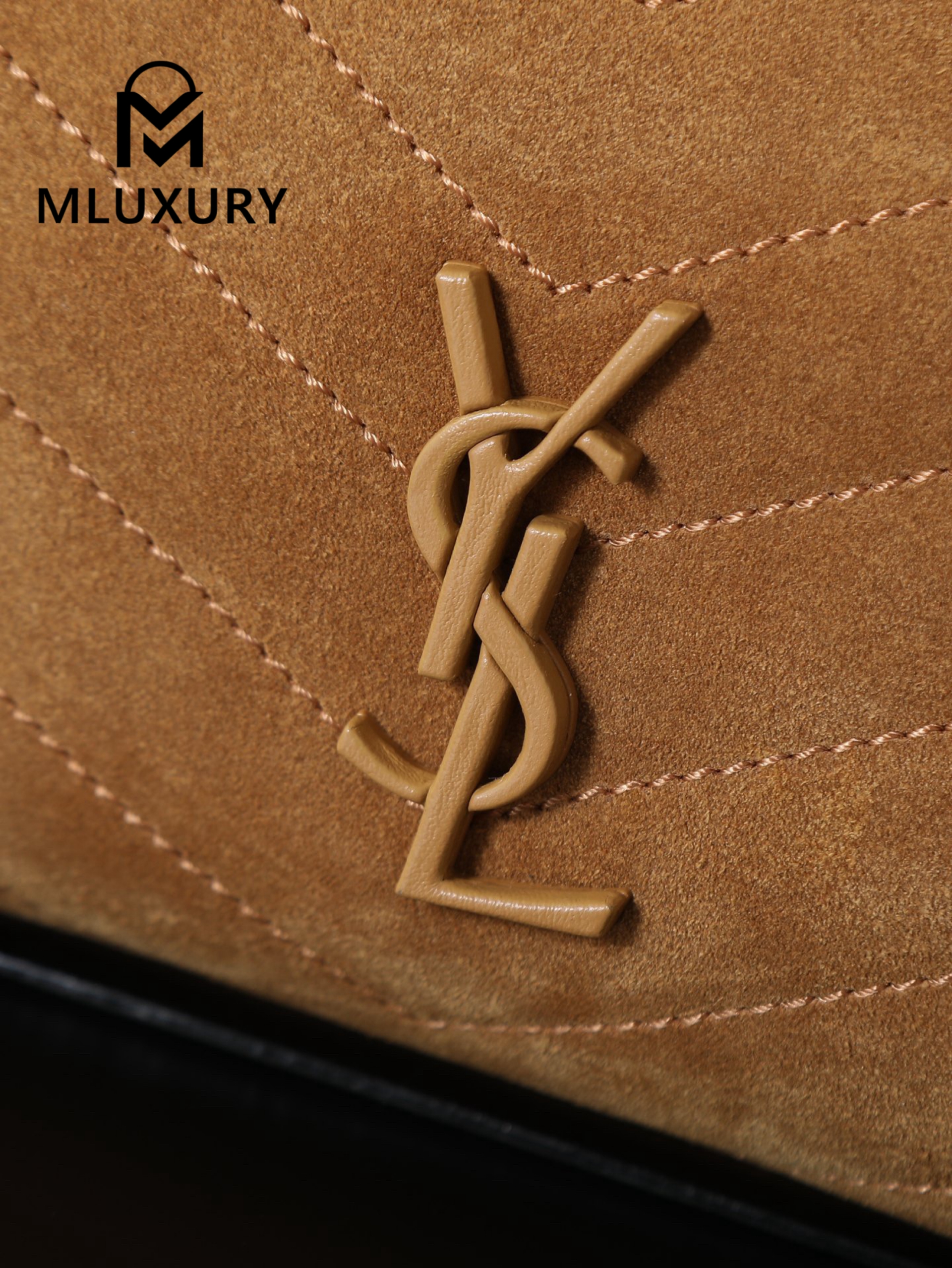 YSL Niki Shopping Bag, Tan Suede