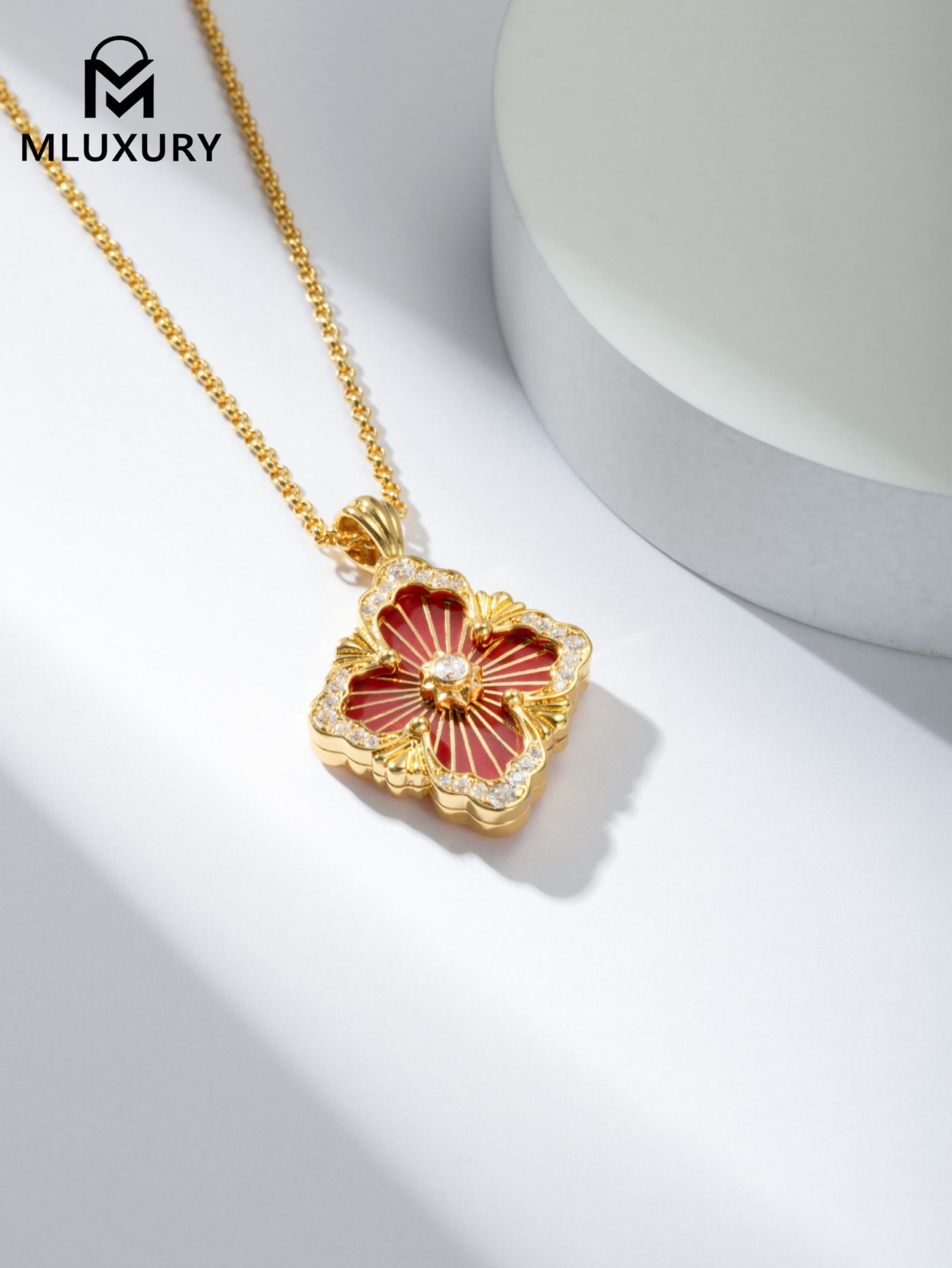Buccellati Enamel Red Necklace (Large Size)