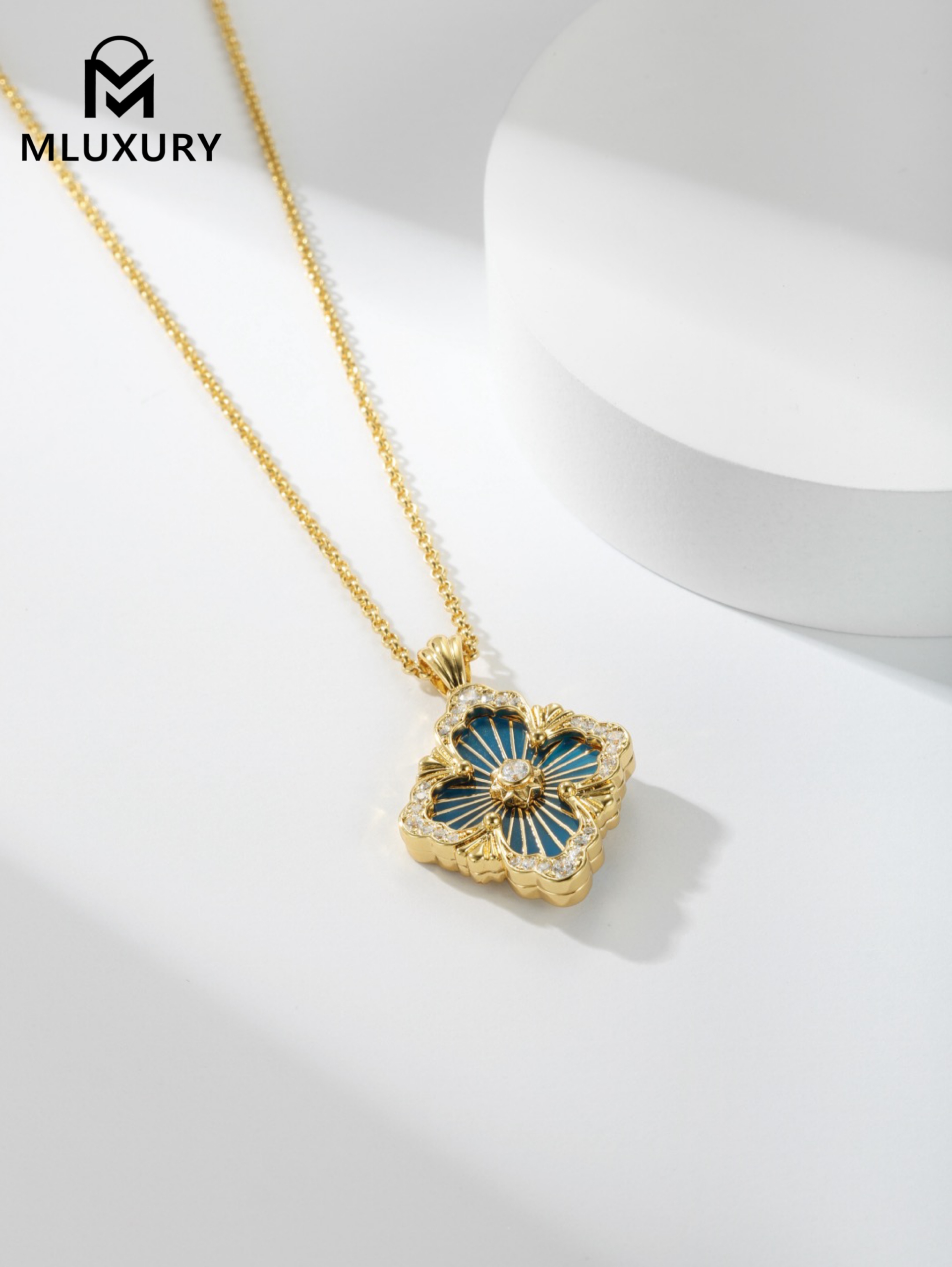 Buccellati Enamel Blue Necklace (Large Size)