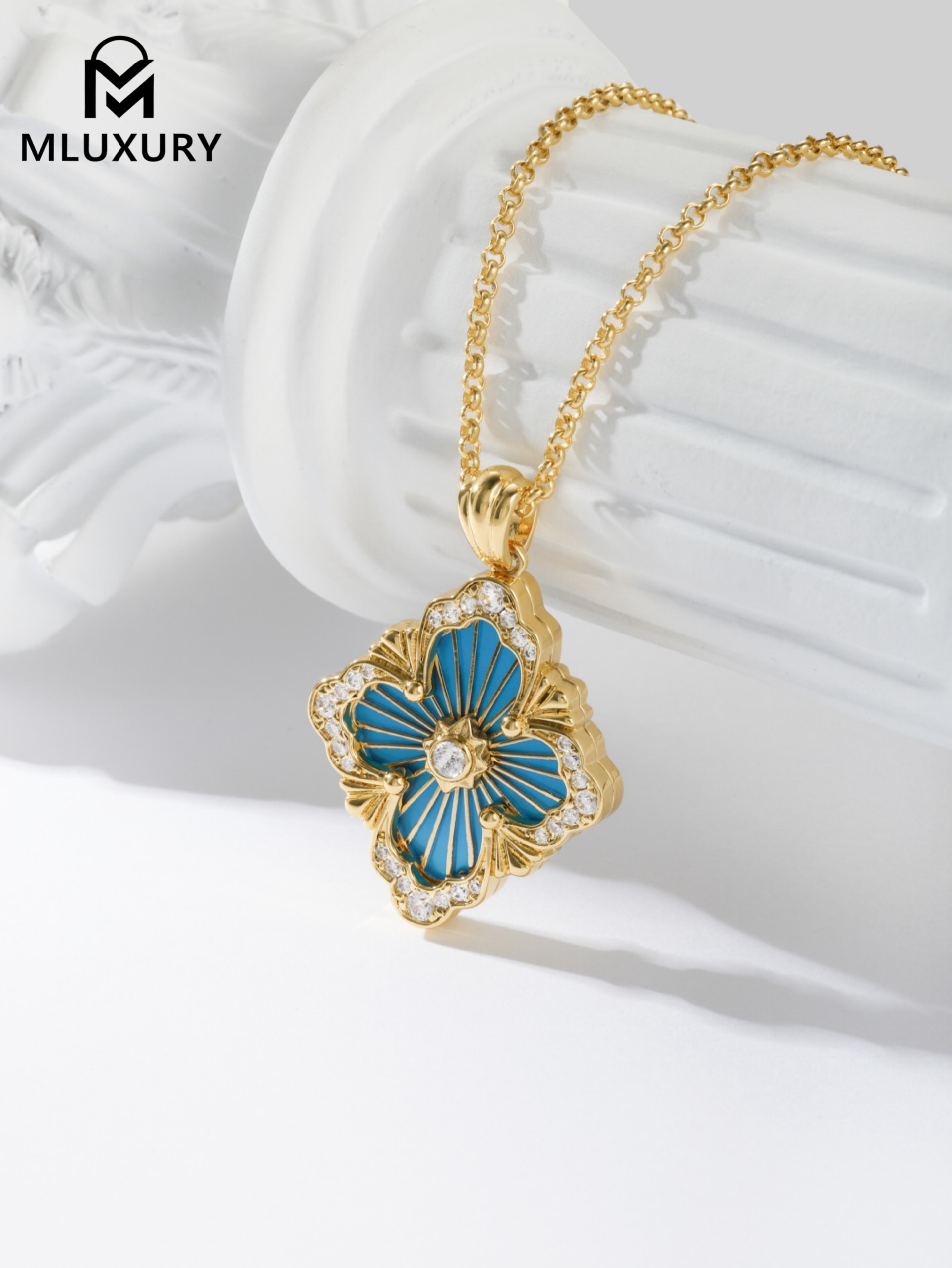 Buccellati Enamel Blue Necklace (Large Size)