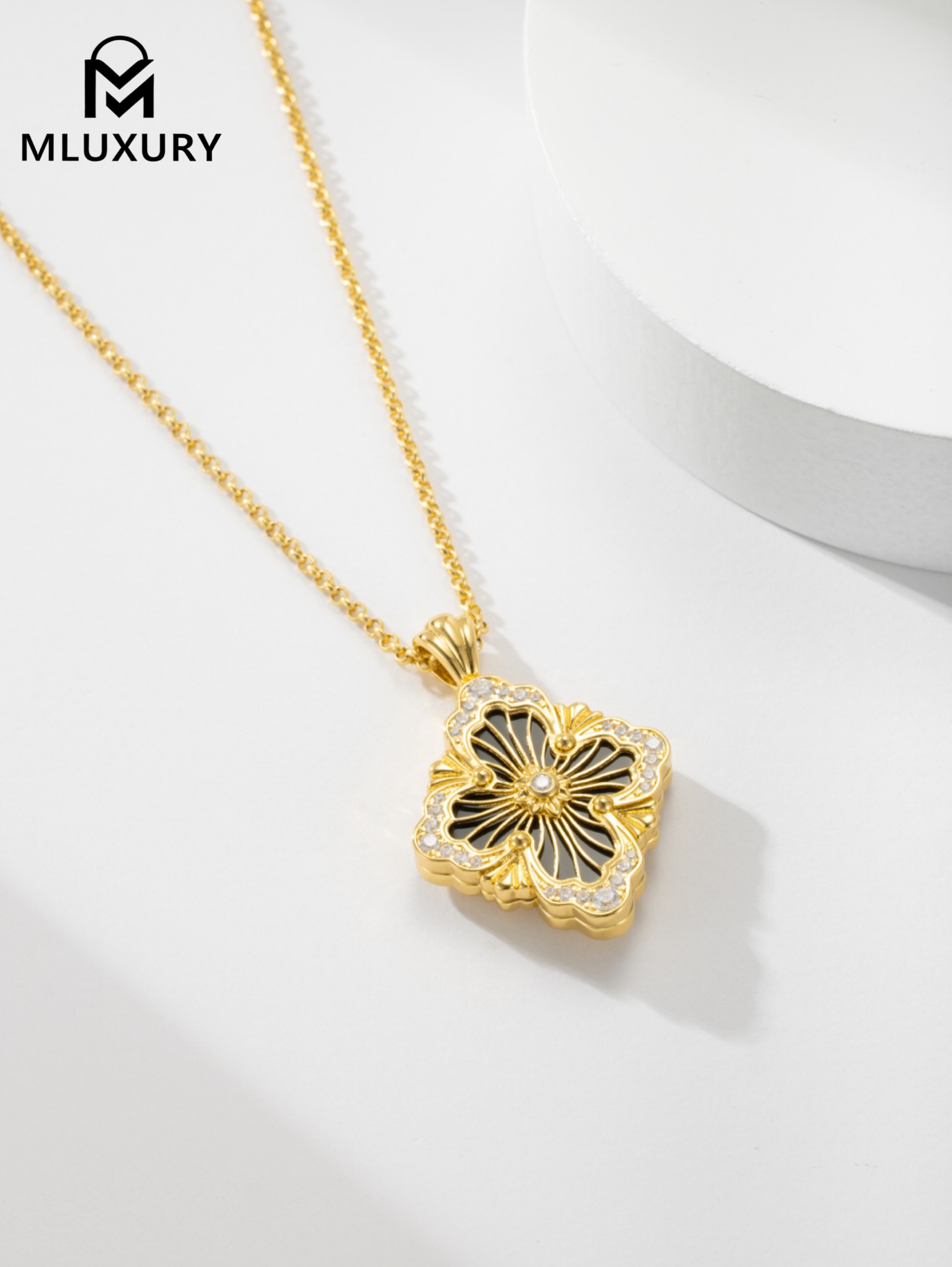 Buccellati Agate Black Necklace (Large Size)
