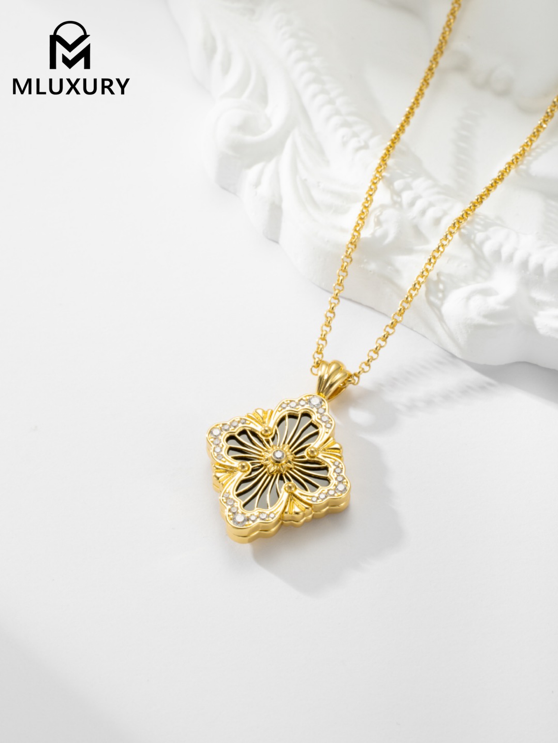 Buccellati Agate Black Necklace (Large Size)