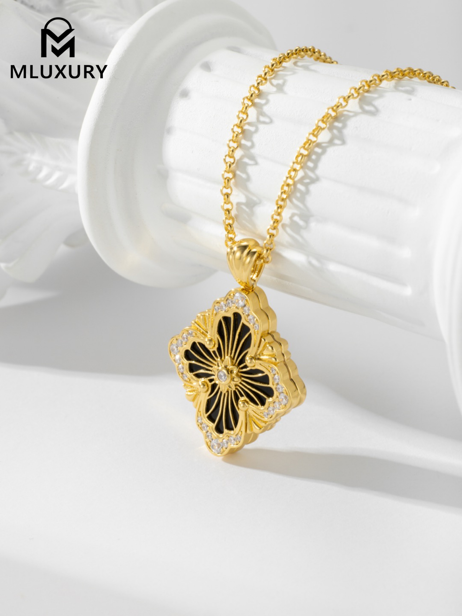 Buccellati Agate Black Necklace (Large Size)