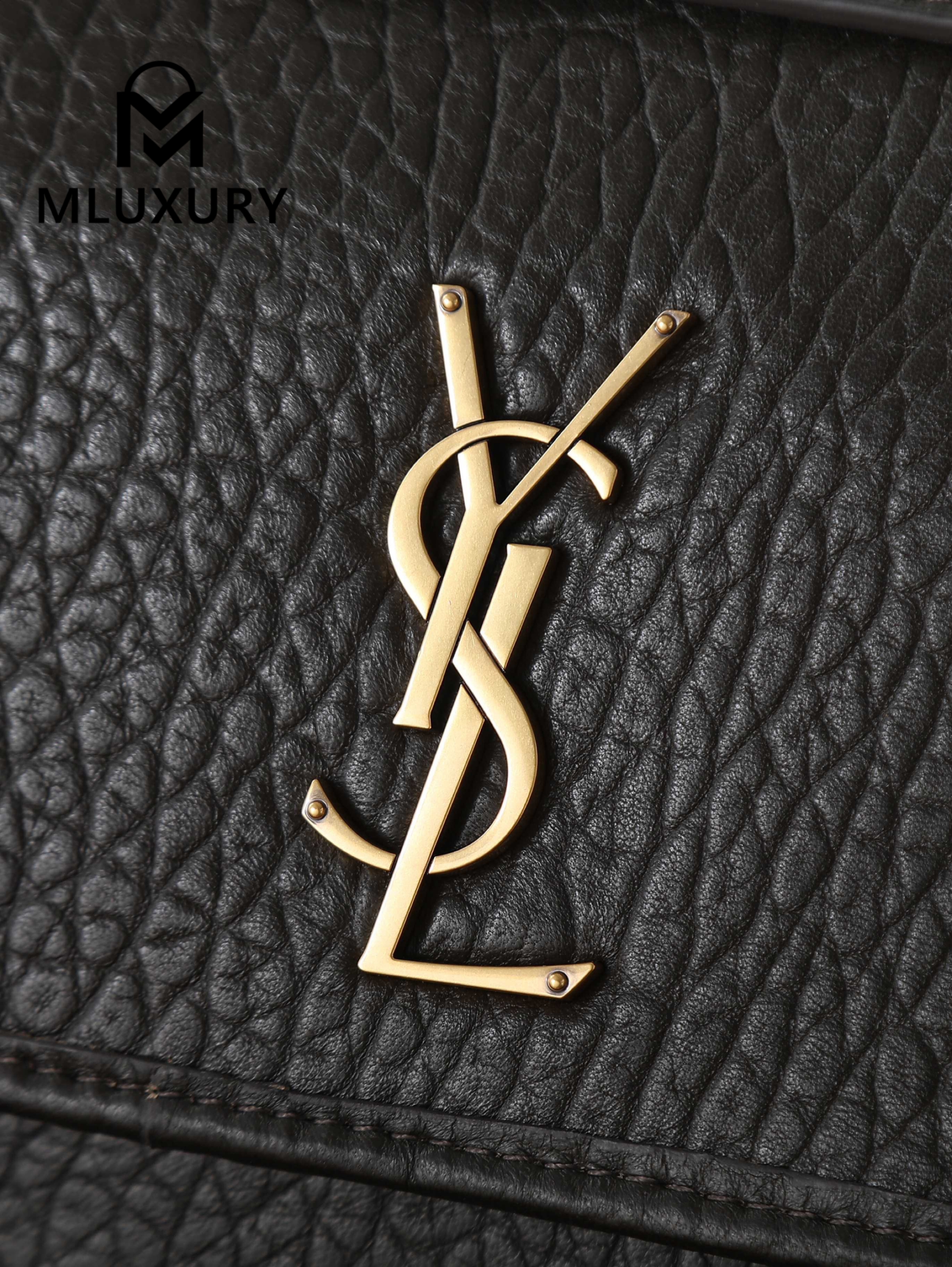 YSL Green Elephant Print with Gold Hardware, 28cm
