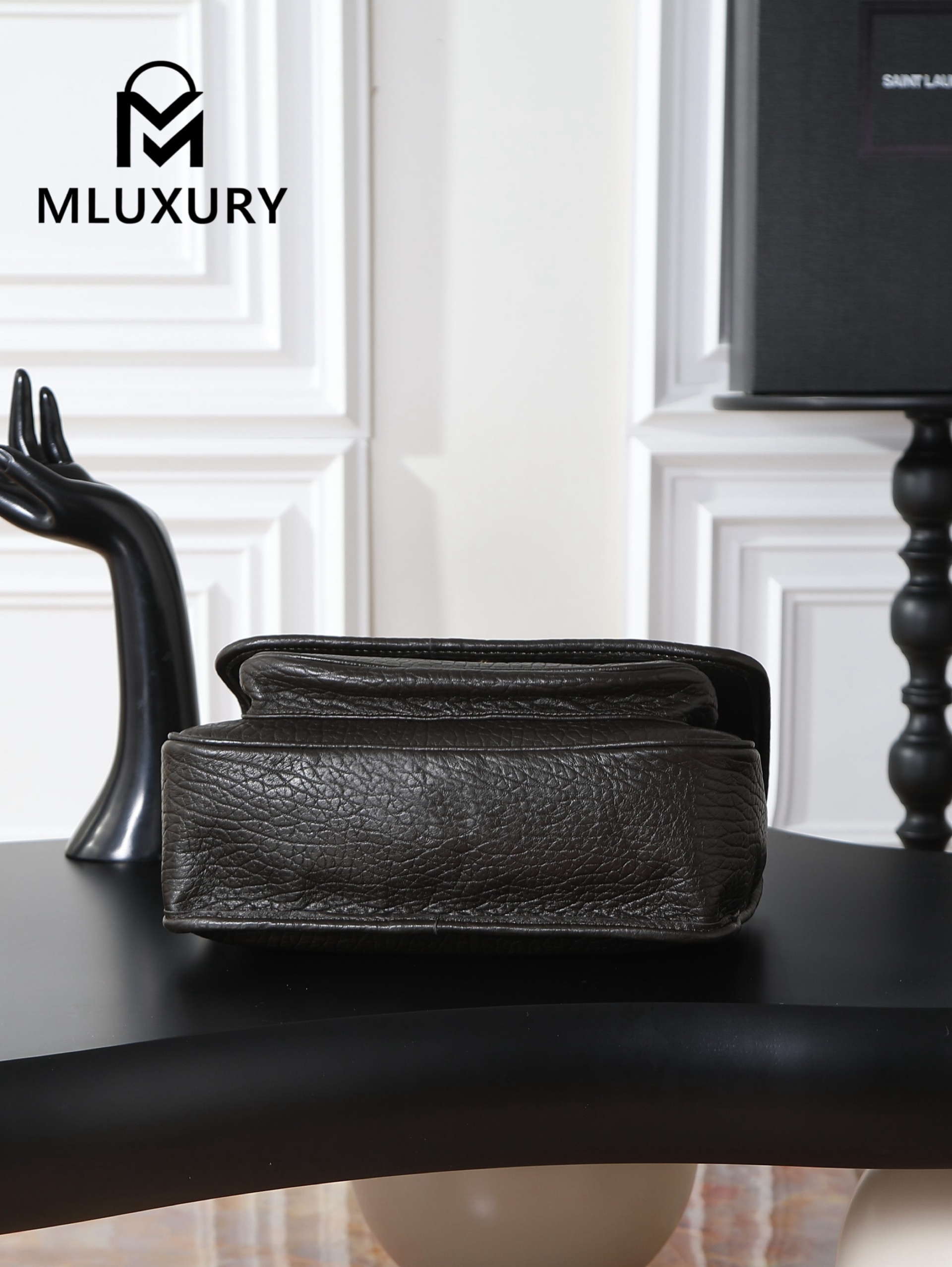 YSL Green Elephant Print with Gold Hardware, 28cm