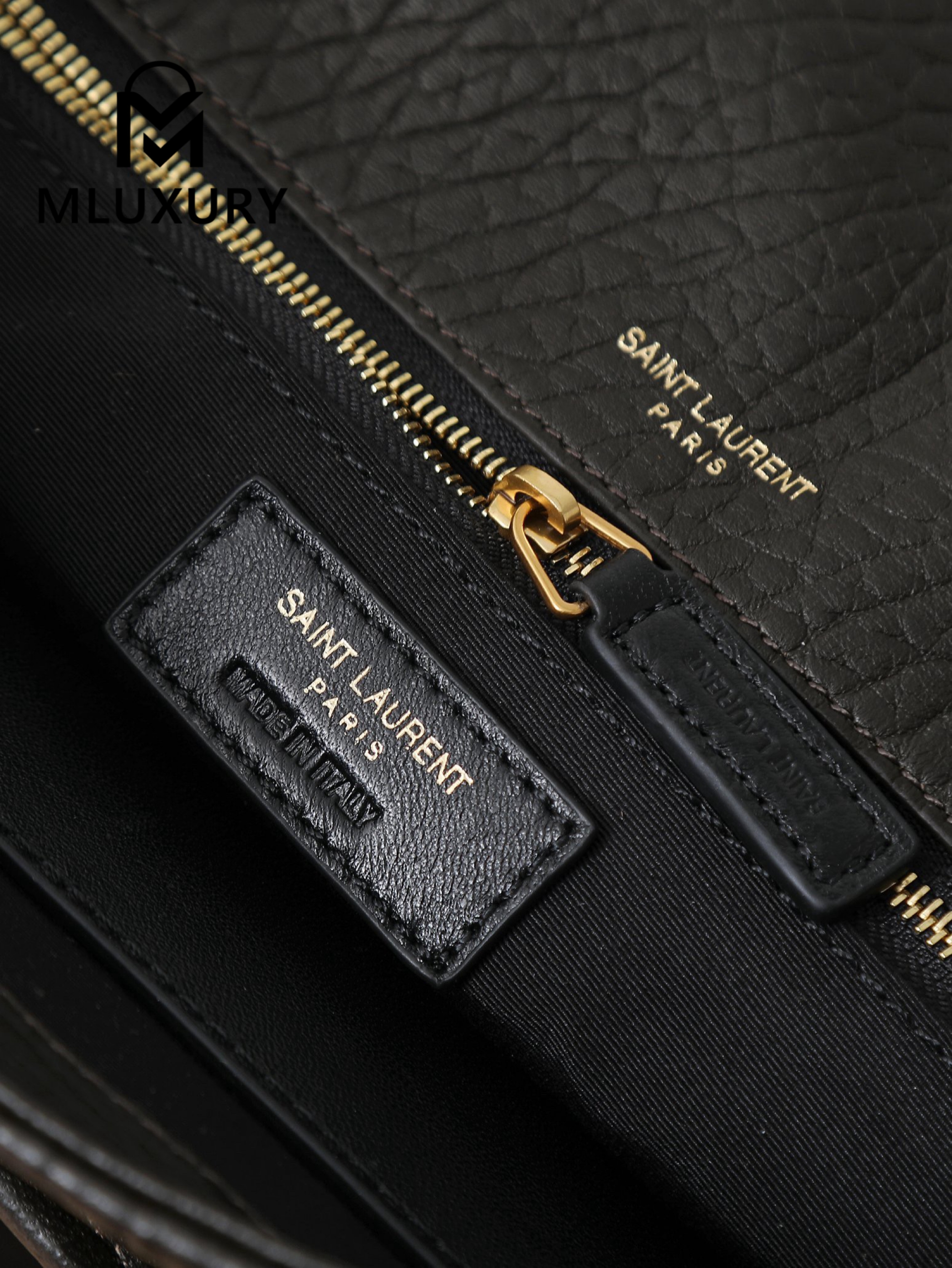 YSL Green Elephant Print with Gold Hardware, 28cm