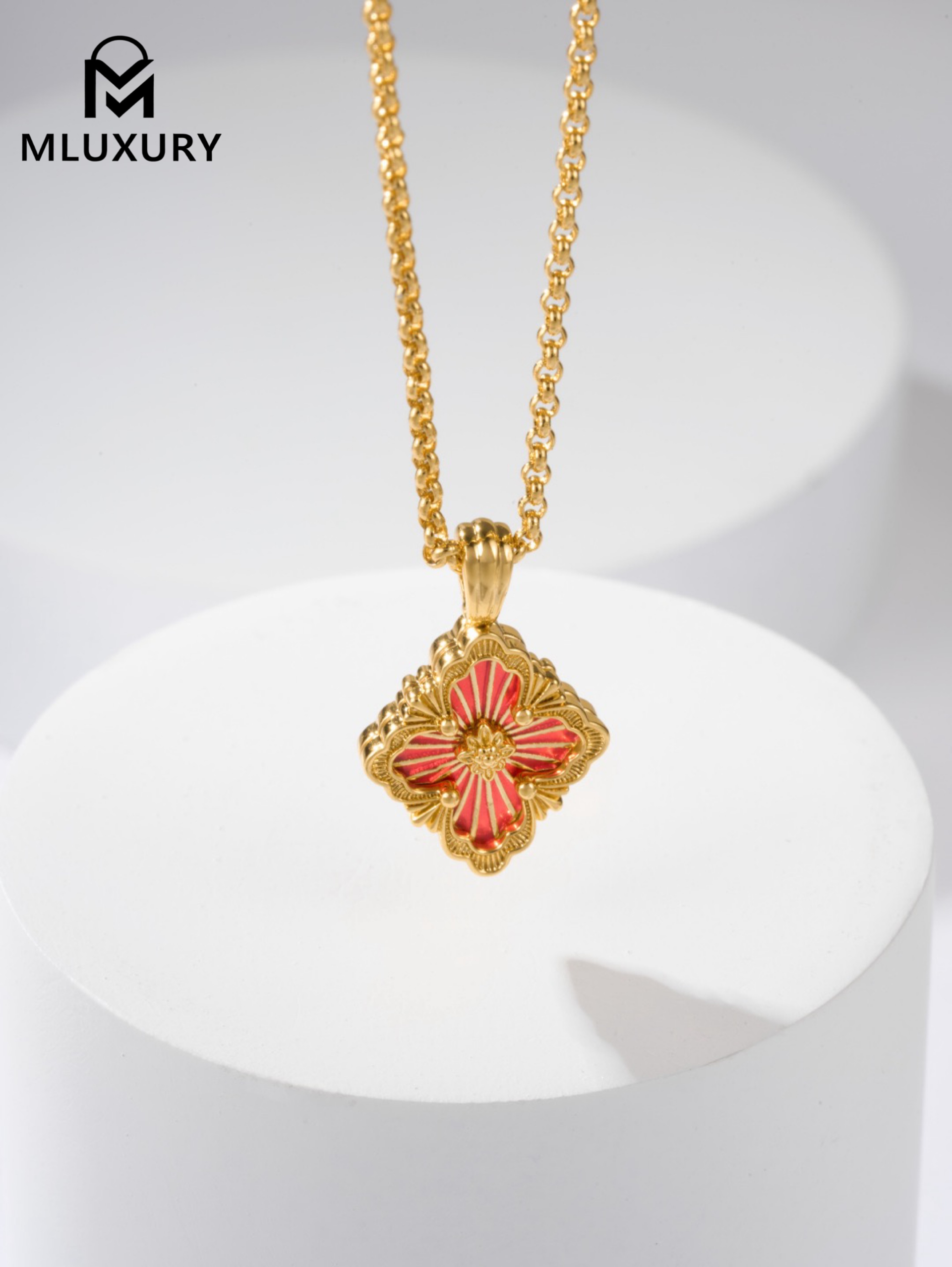 Buccellati Enamel Red Necklace (Small Size)