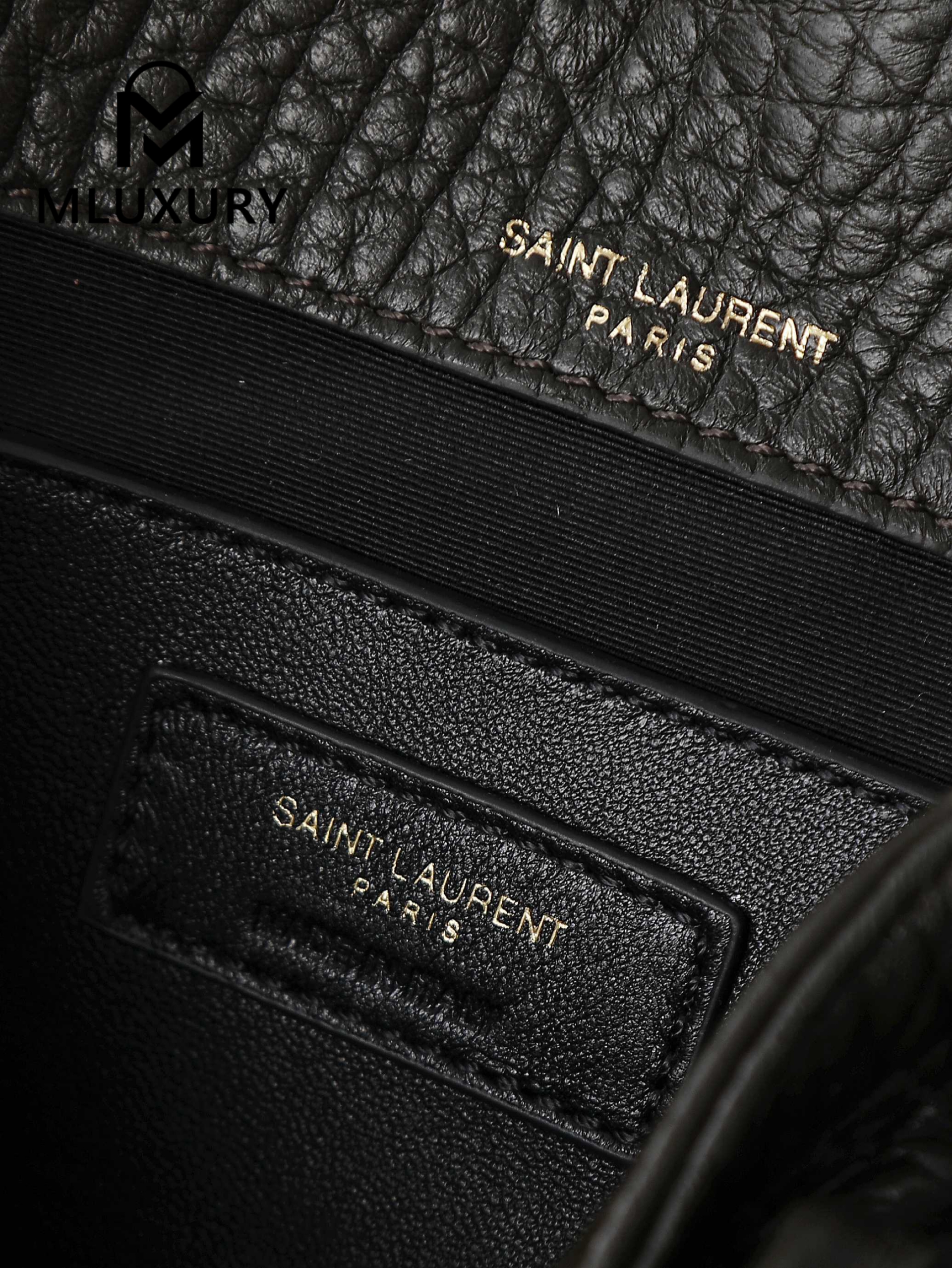 YSL Niki Green Elephant Print with Gold Hardware, 22cm