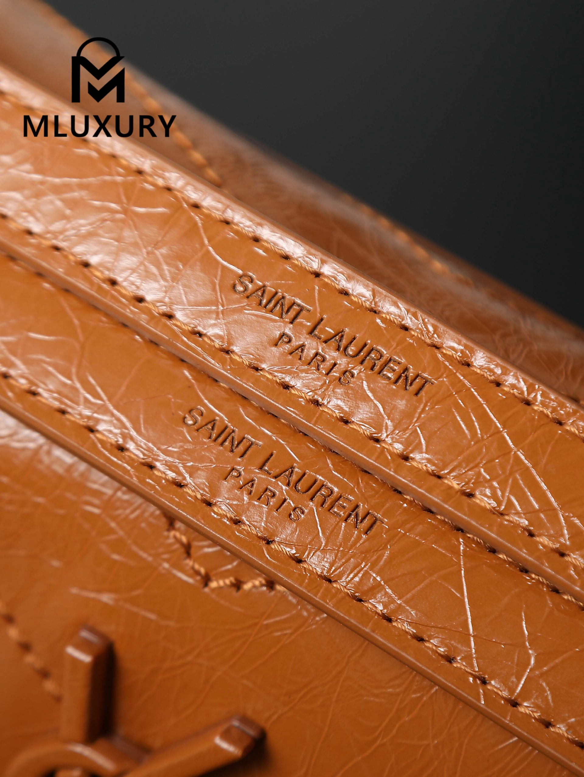 YSL Niki Tan Oil-Wax Leather · 22cm