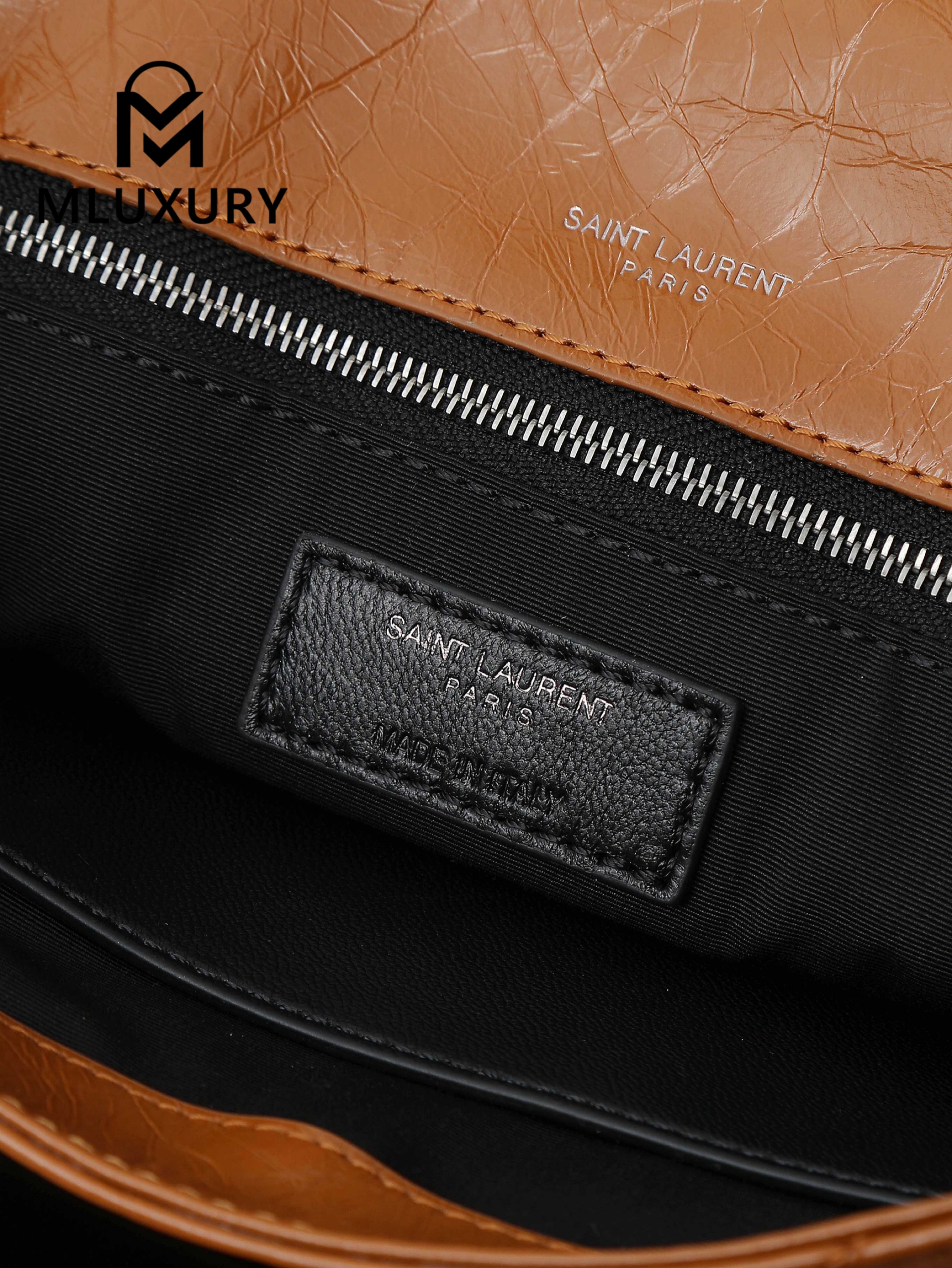 YSL Niki Tan Waxed Leather, 28cm
