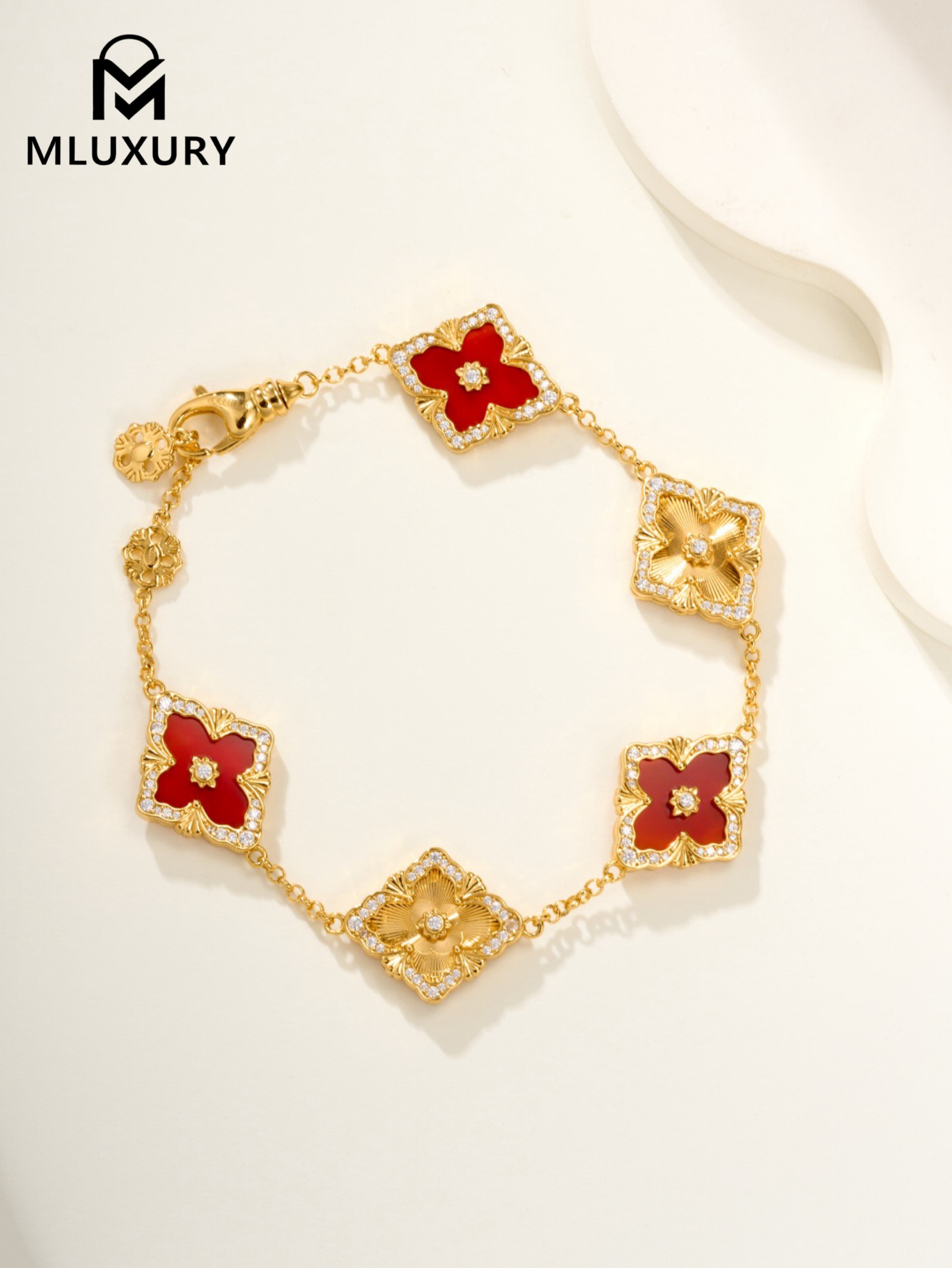 Buccellati Opera Tulle Laser Flower Bracelet (Large Size)