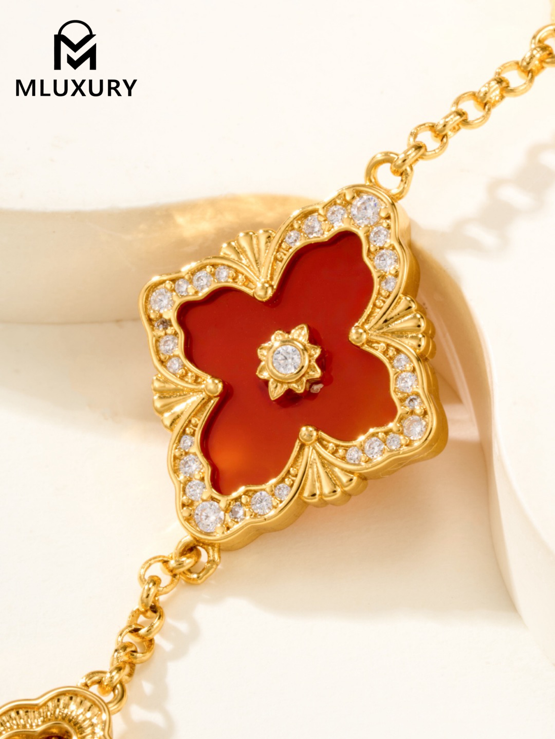 Buccellati Opera Tulle Laser Flower Bracelet (Large Size)