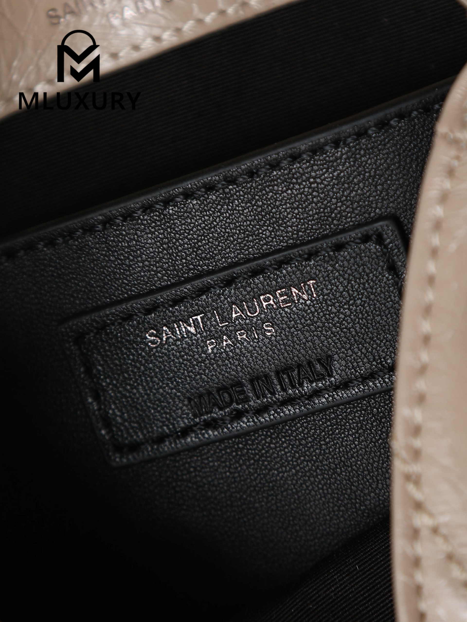 YSL Niki Milk Tea Color Oil-Waxed Leather · 22cm