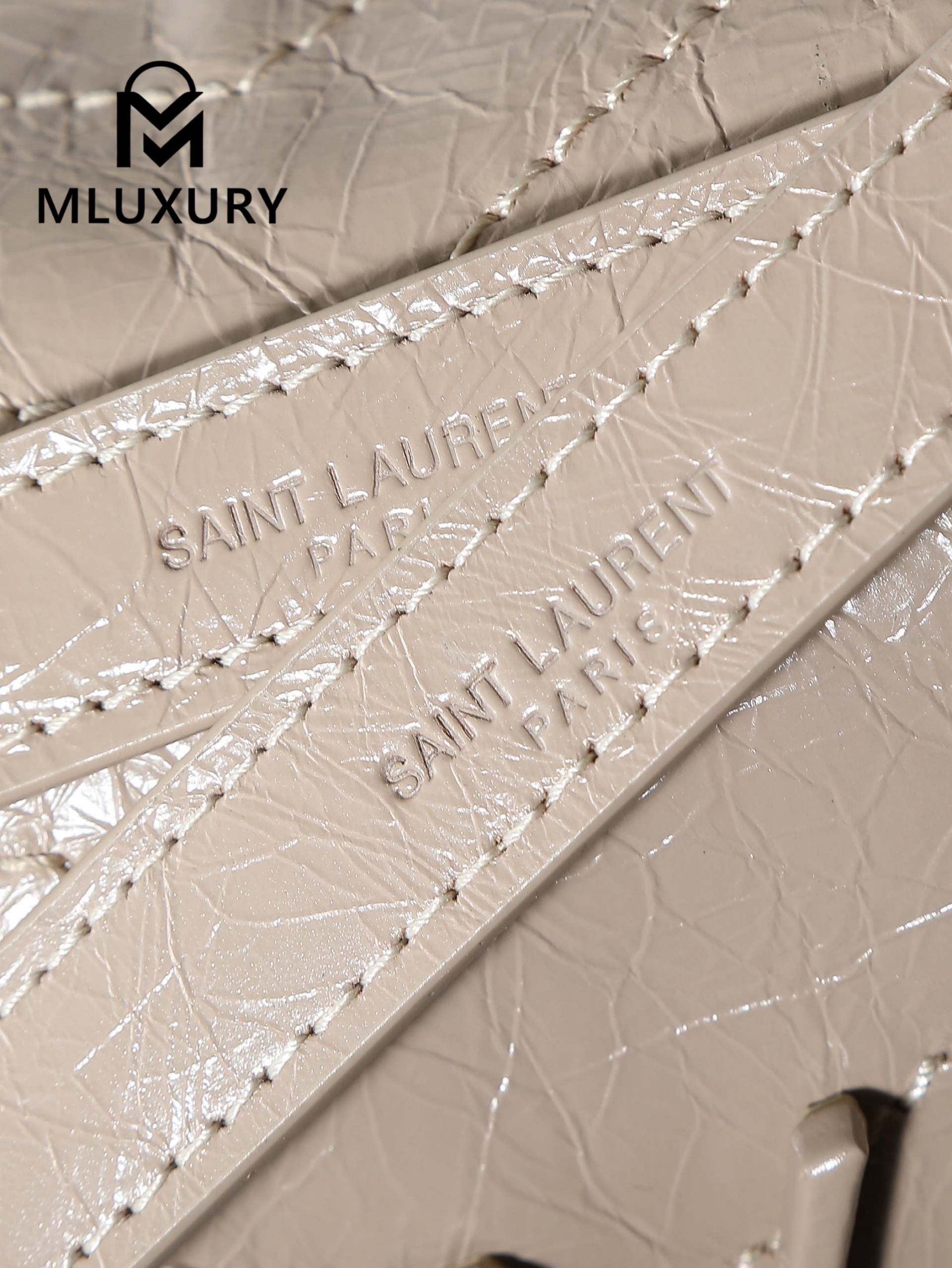 YSL Niki (Milk Tea Color) Oil-Waxed Leather, 28cm
