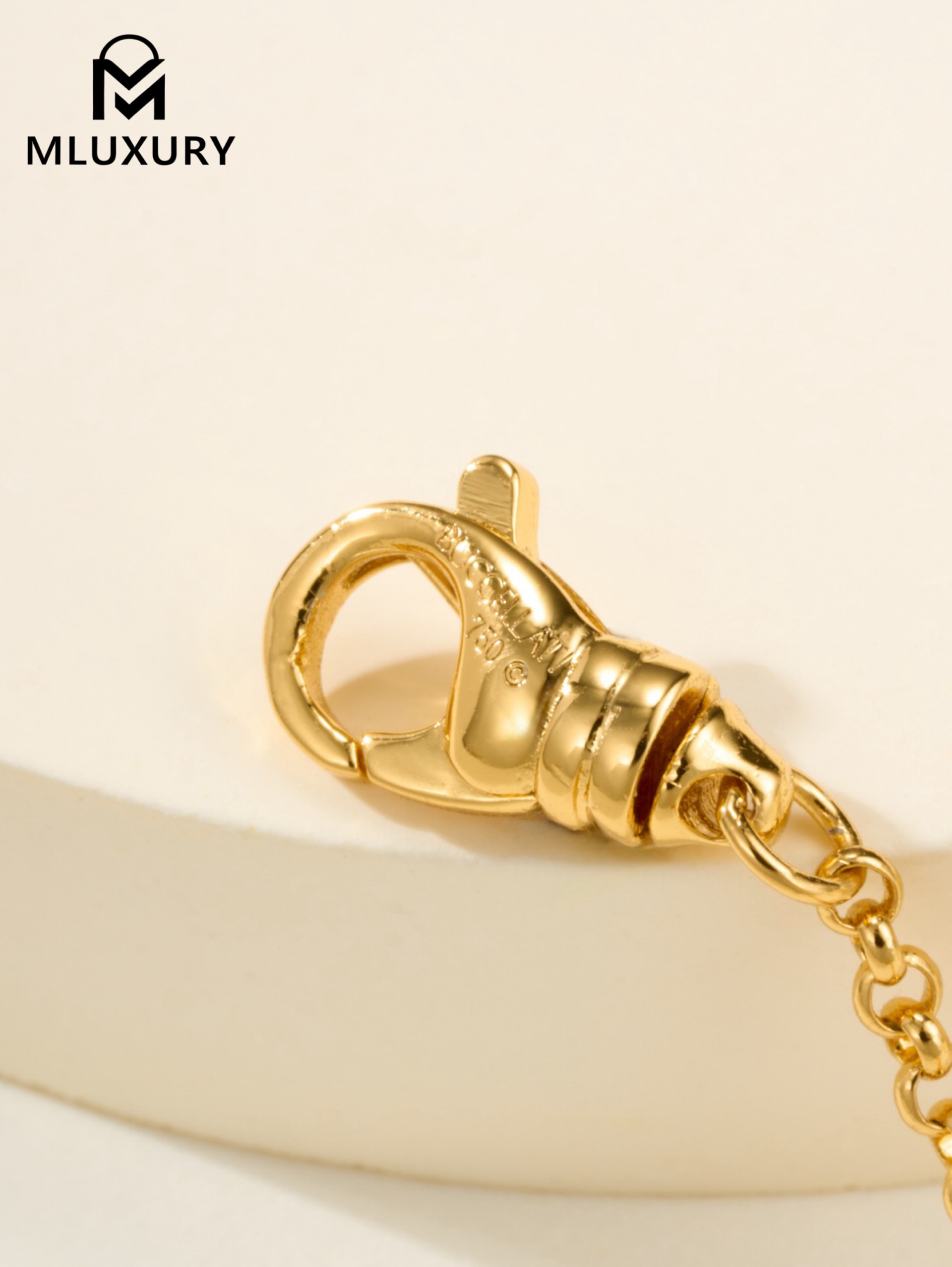 Buccellati enamel Green single flower 3-pattern bracelet (small size)