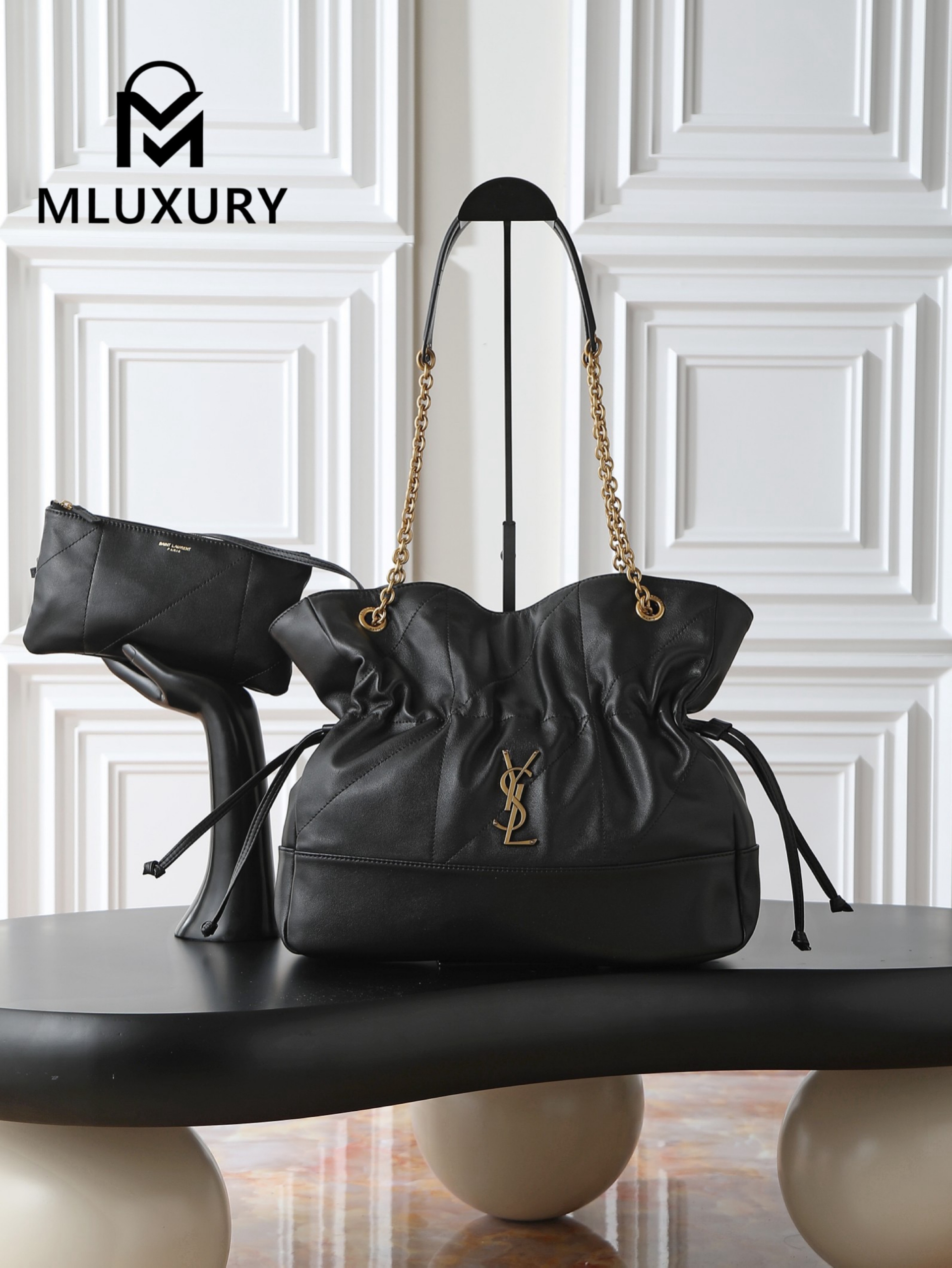 YSL NIKI Jamie 4.3 Large POCHON, Black