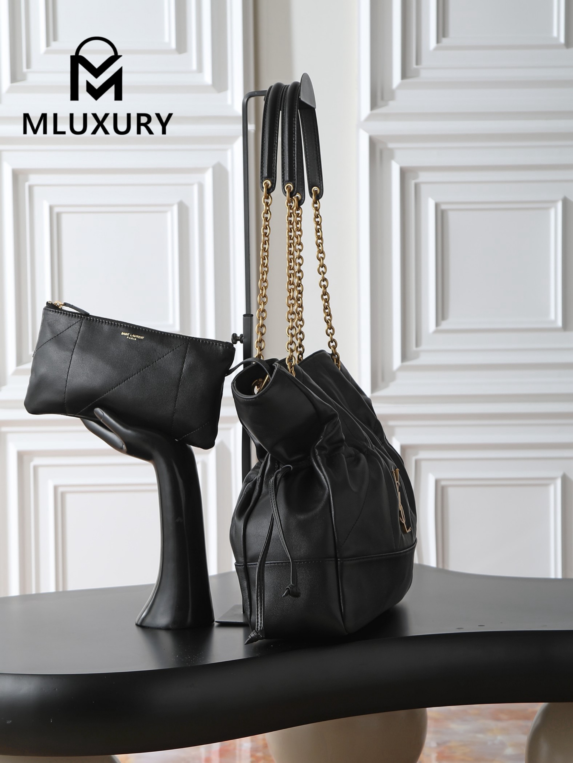 YSL NIKI Jamie 4.3 Large POCHON, Black