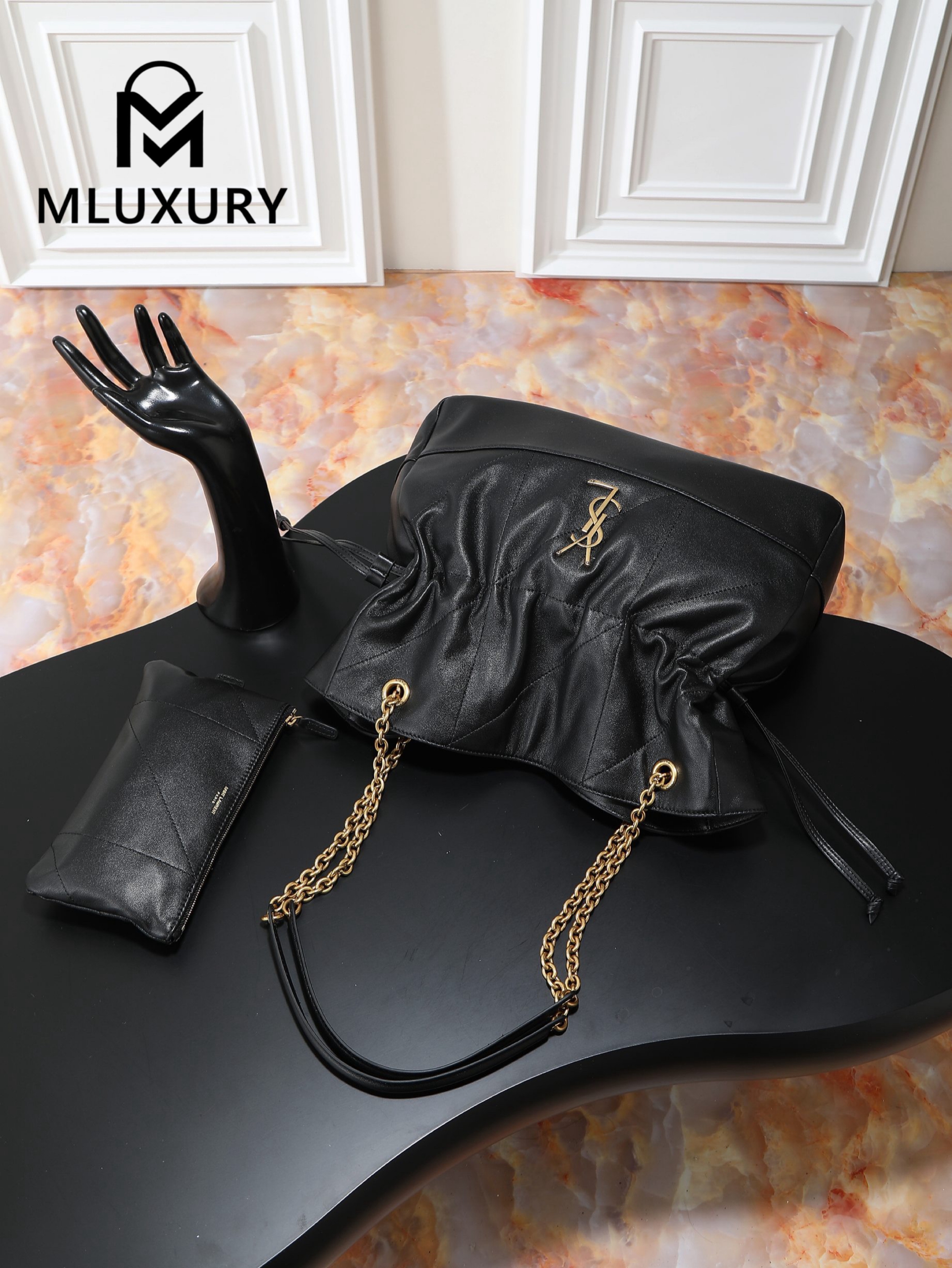 YSL NIKI Jamie 4.3 Large POCHON, Black