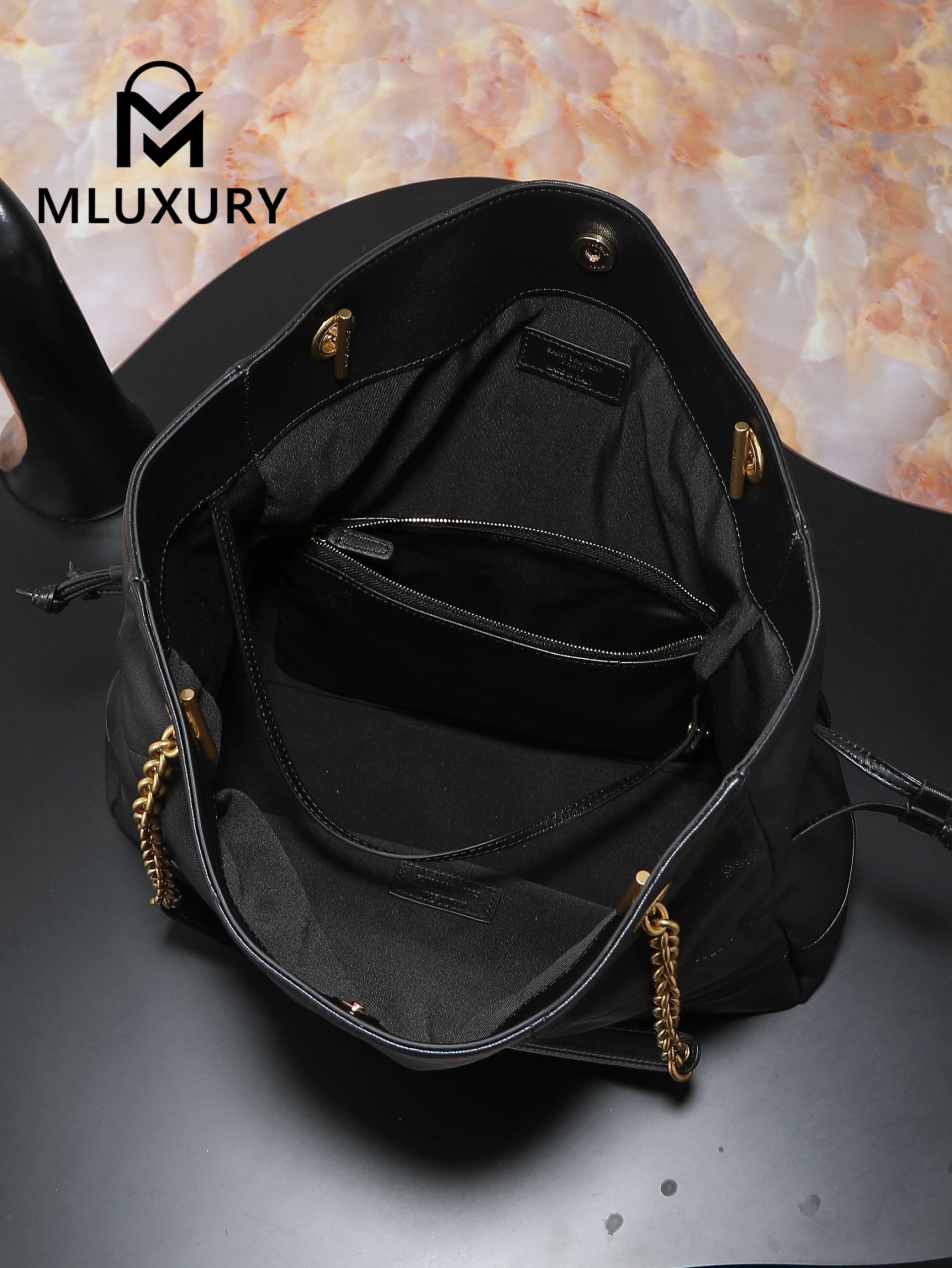 YSL NIKI Jamie 4.3 Large POCHON, Black