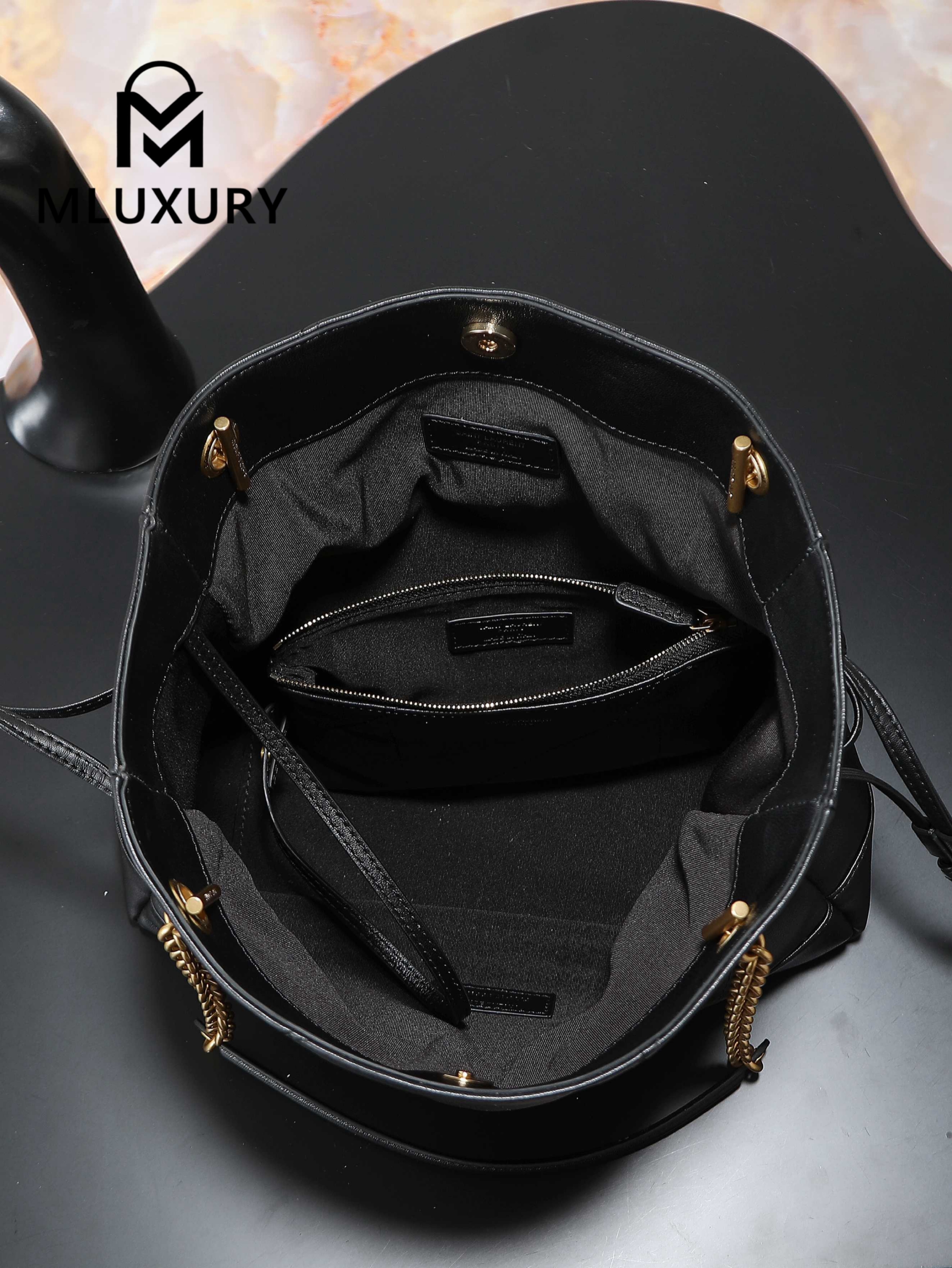 YSL Jamie 4.3 Large POCHON (Small Size), Black