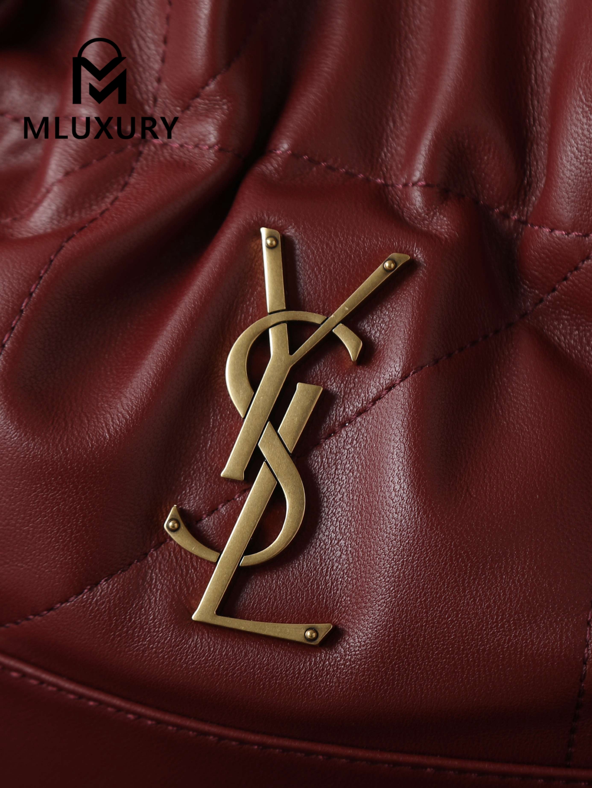 YSL Jamie 4.3 Large POCHON (Small Size), Burgundy