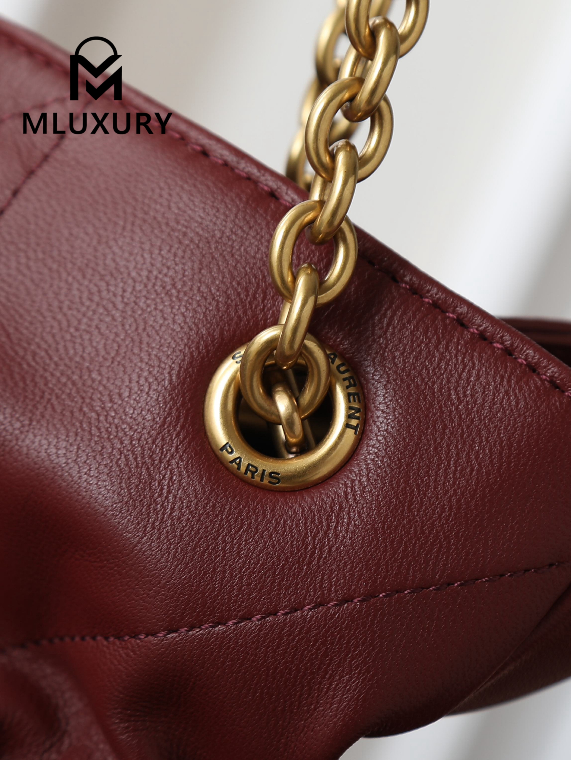 YSL Jamie 4.3 Large POCHON (Small Size), Burgundy