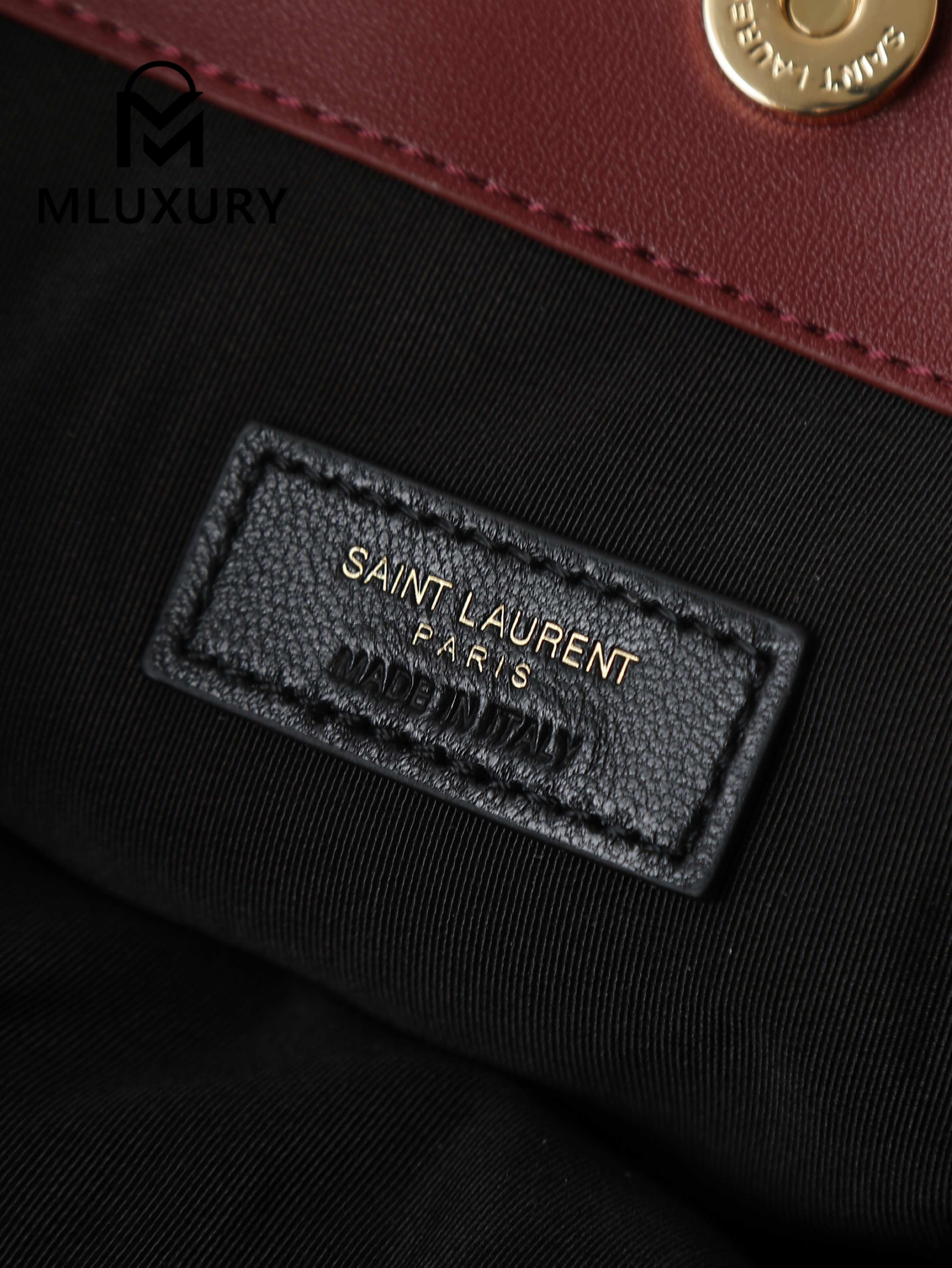 YSL Jamie 4.3 Large POCHON (Small Size), Burgundy