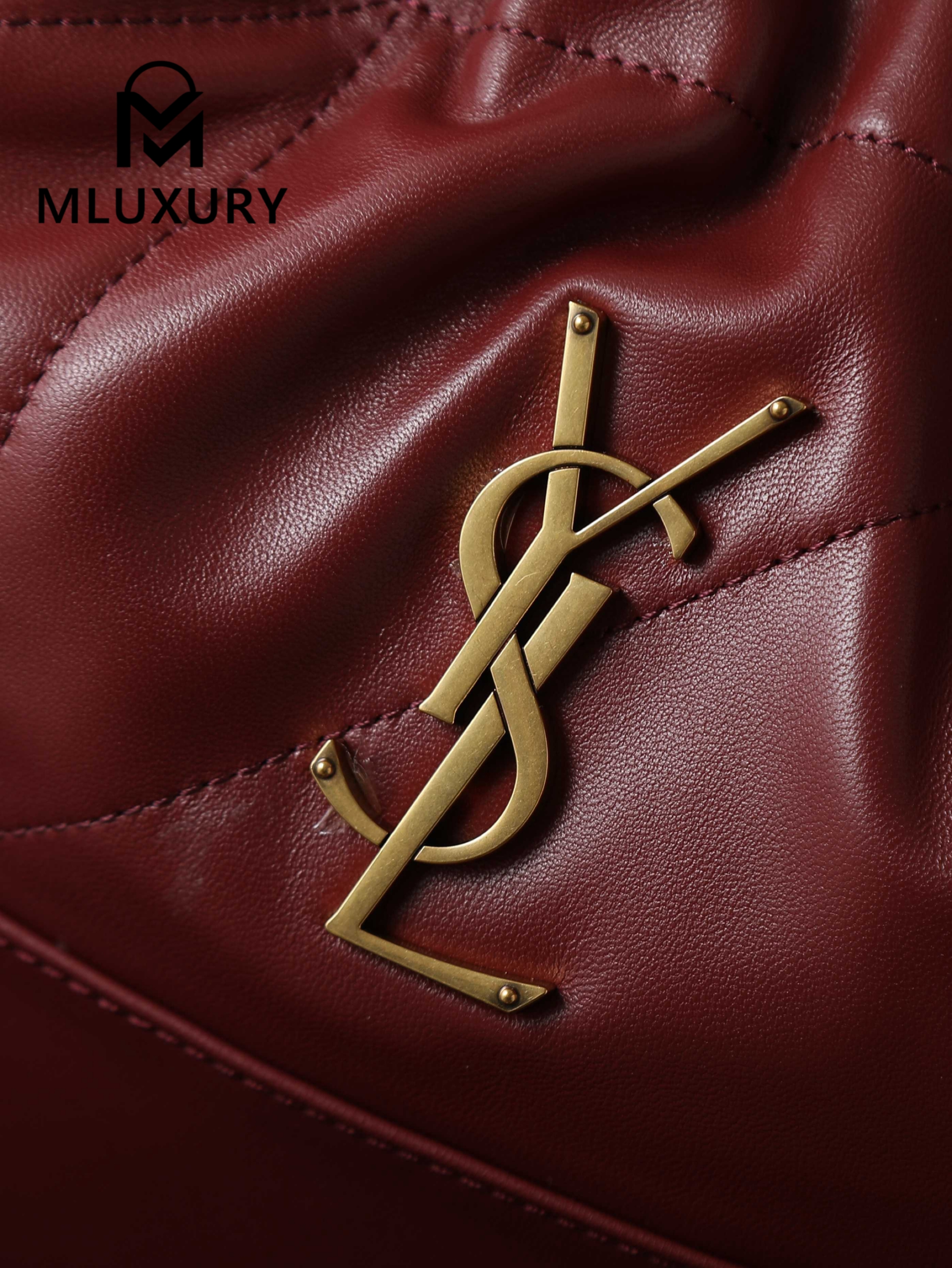 YSL Jamie 4.3 Jamie 4.3 Large POCHON Bucket Bag (Lucky Bag), Burgundy