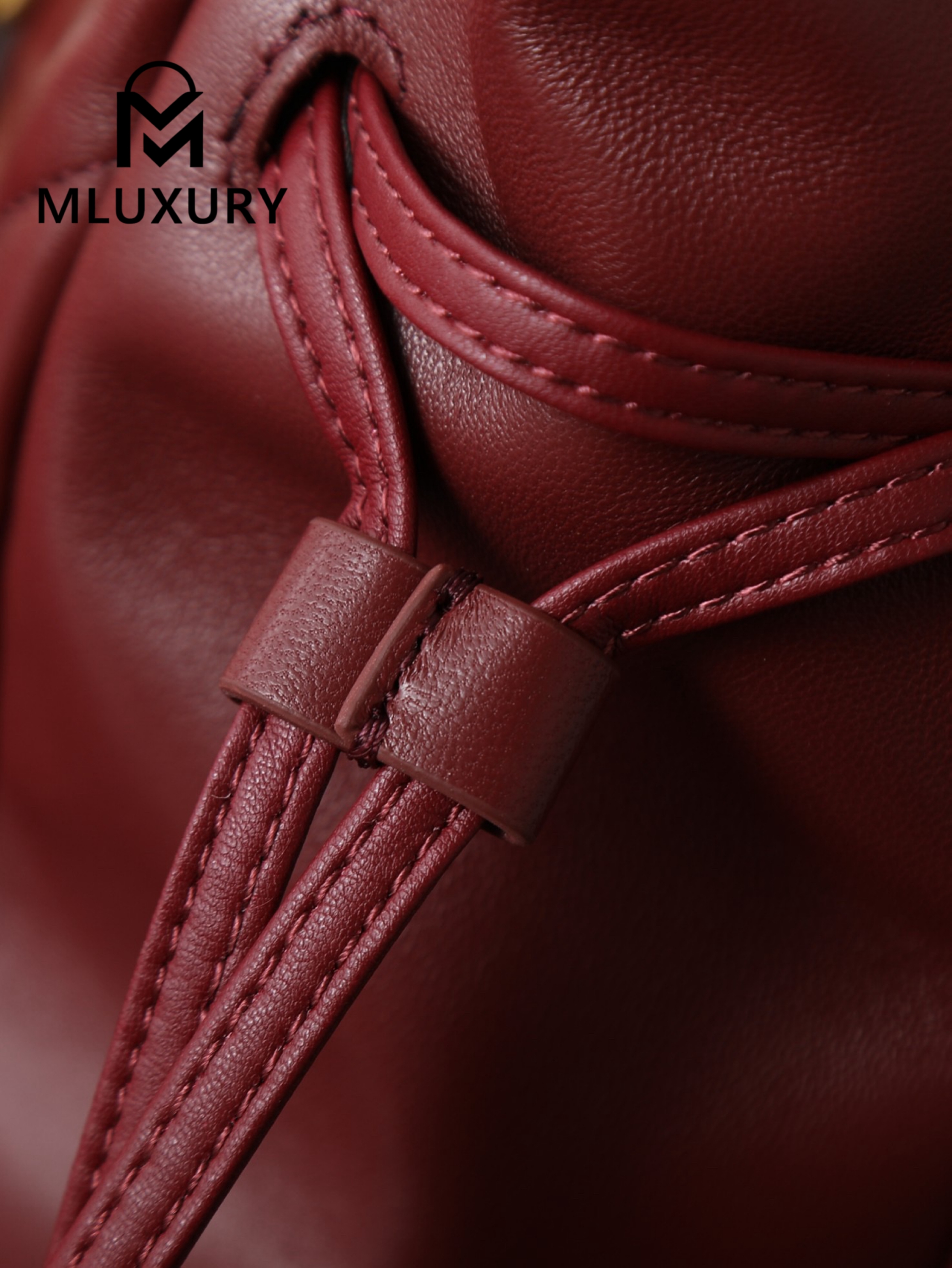 YSL Jamie 4.3 Jamie 4.3 Large POCHON Bucket Bag (Lucky Bag), Burgundy
