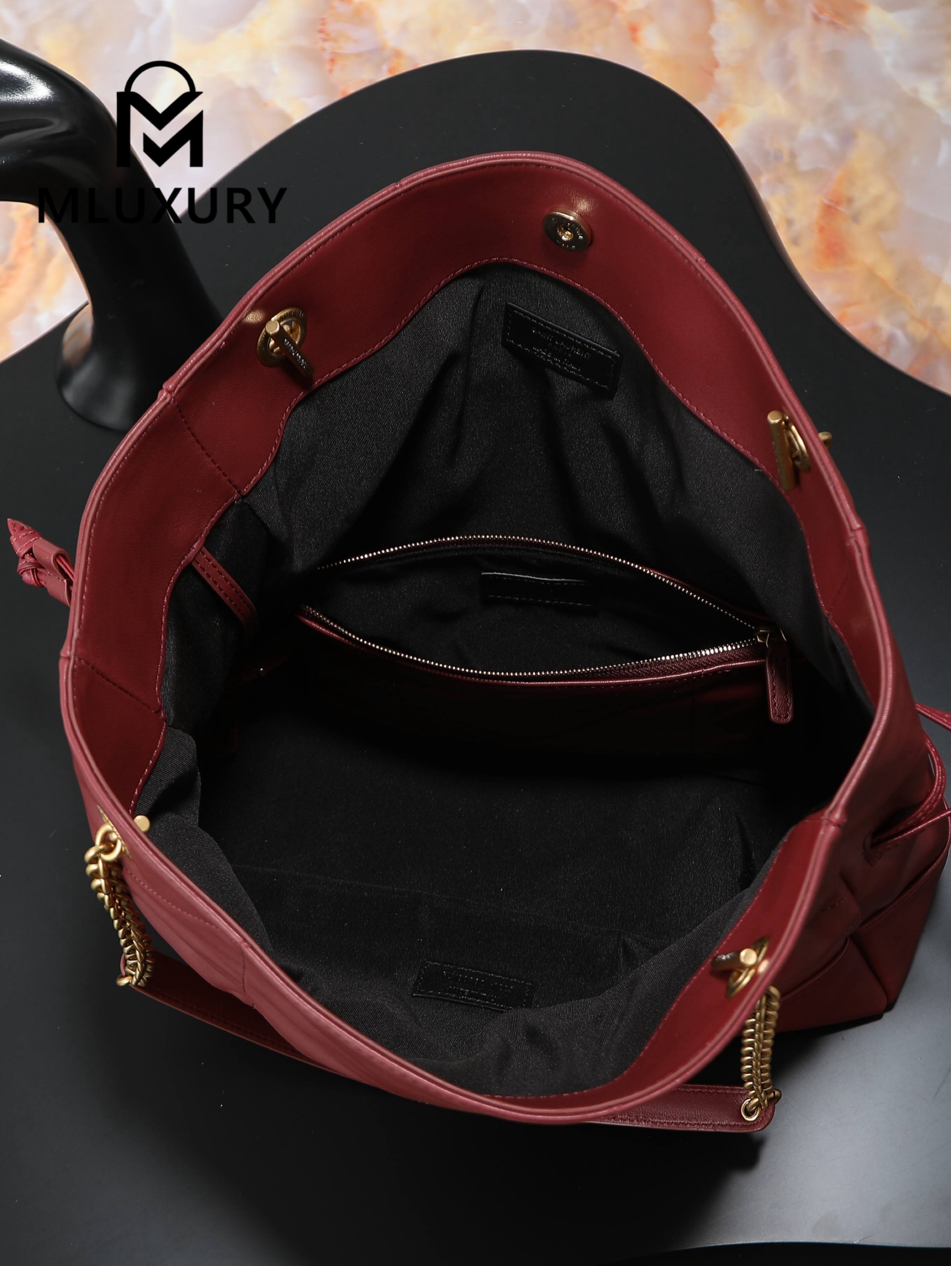 YSL Jamie 4.3 Jamie 4.3 Large POCHON Bucket Bag (Lucky Bag), Burgundy