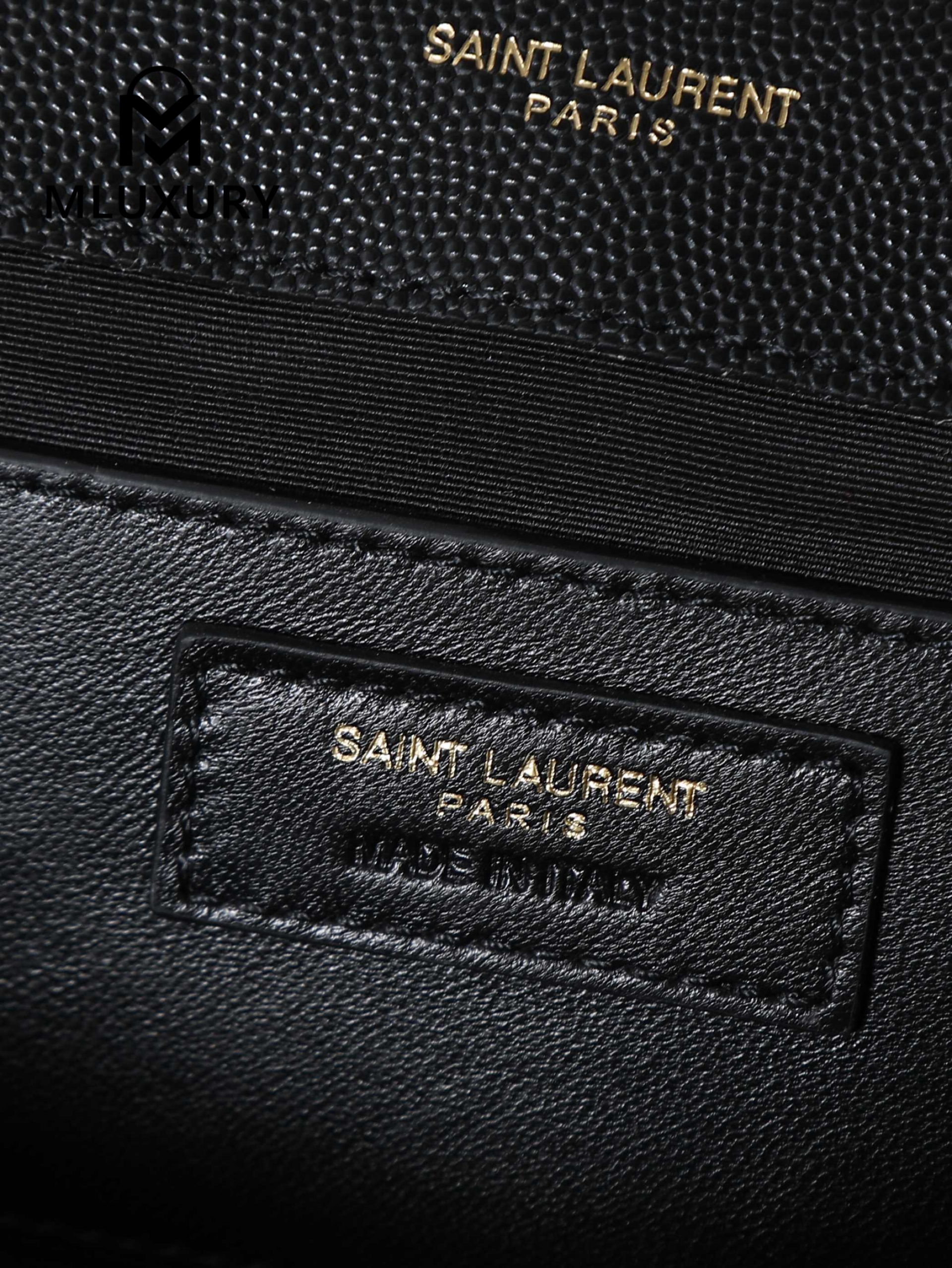 YSL KATE Black Caviar Tassel Bag with Gold Buckle