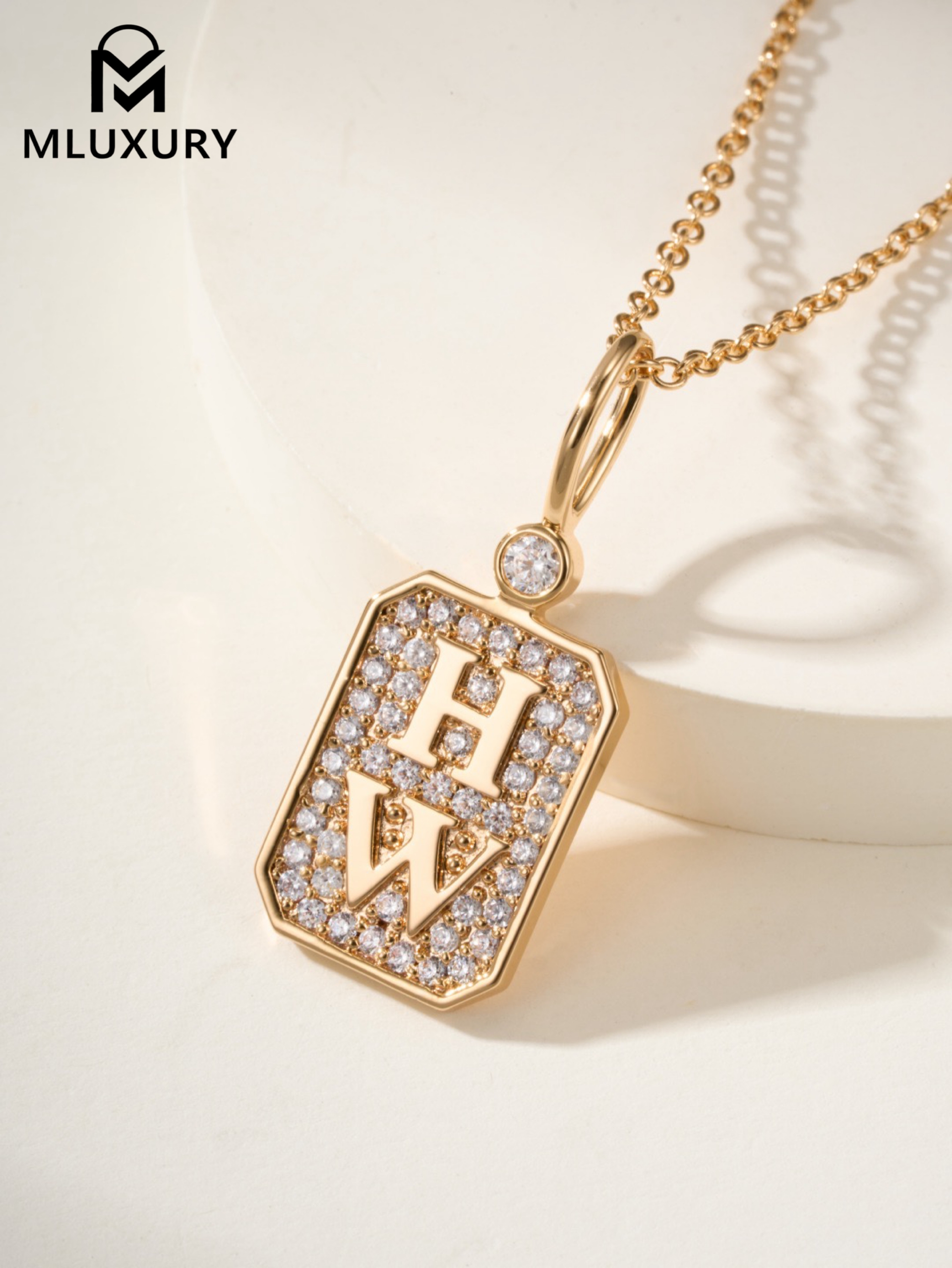 Harry Winston Charms perfume bottle pendant necklace (rose gold)