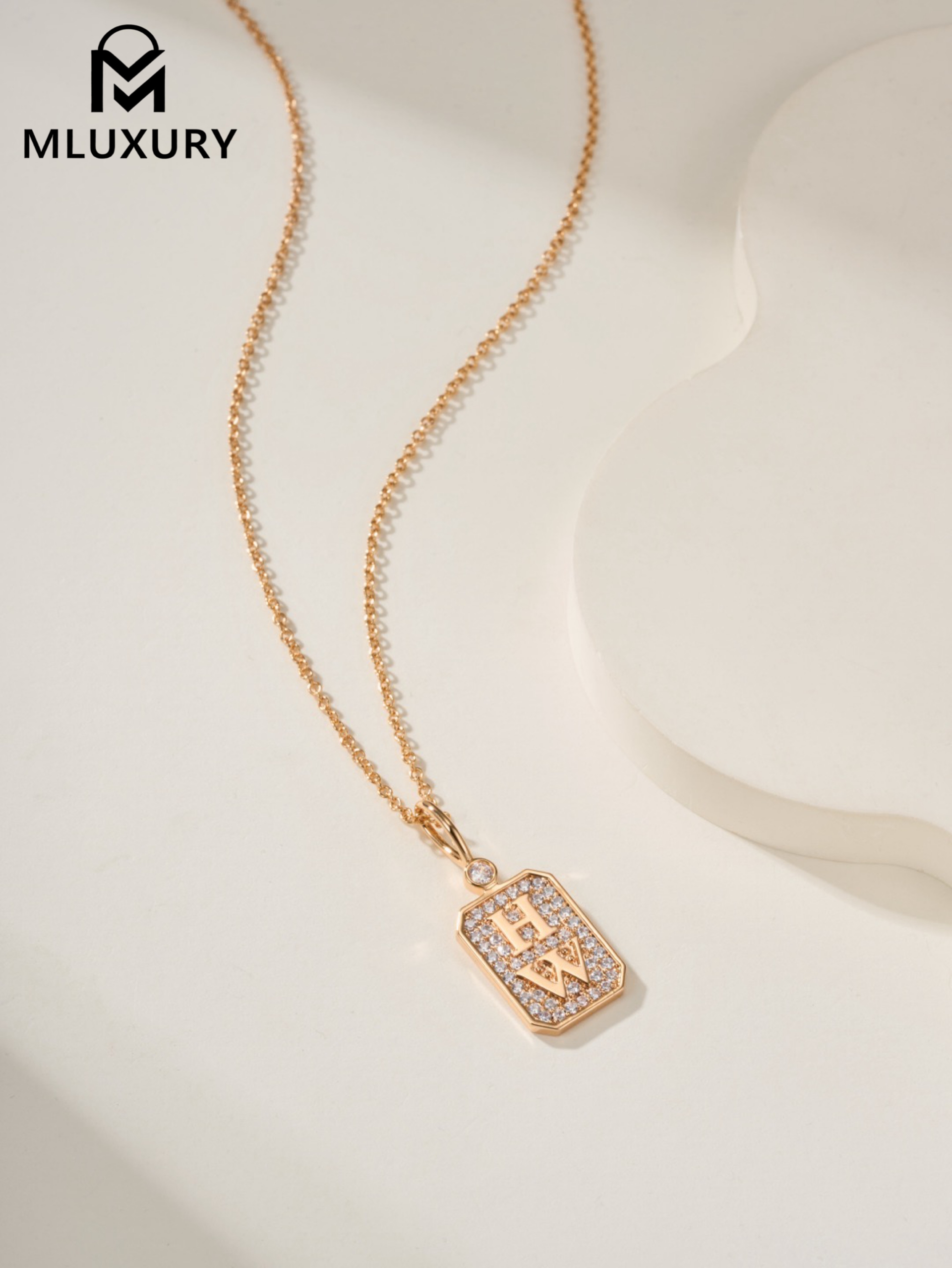 Harry Winston Charms perfume bottle pendant necklace (rose gold)
