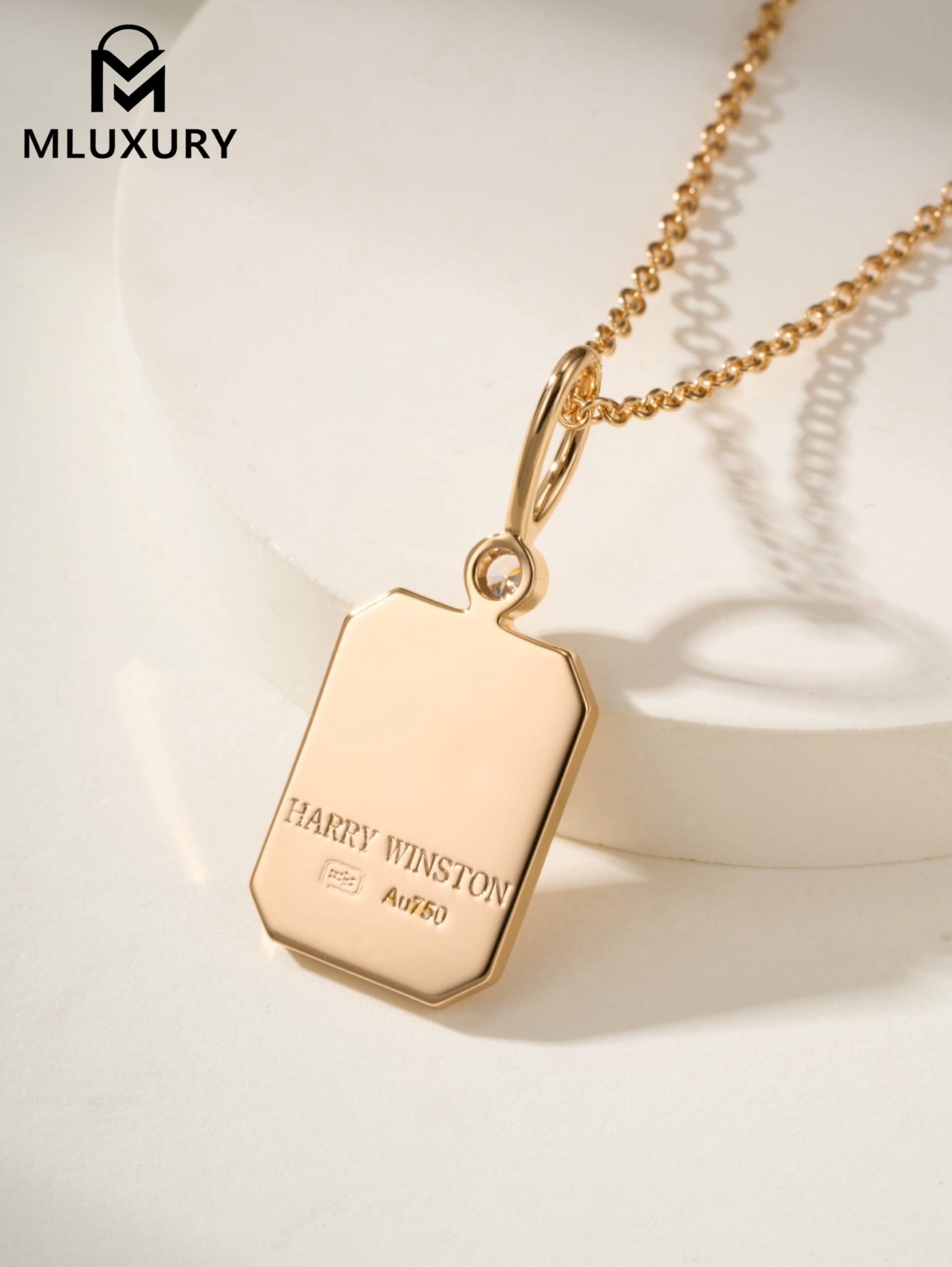Harry Winston Charms perfume bottle pendant necklace (rose gold)
