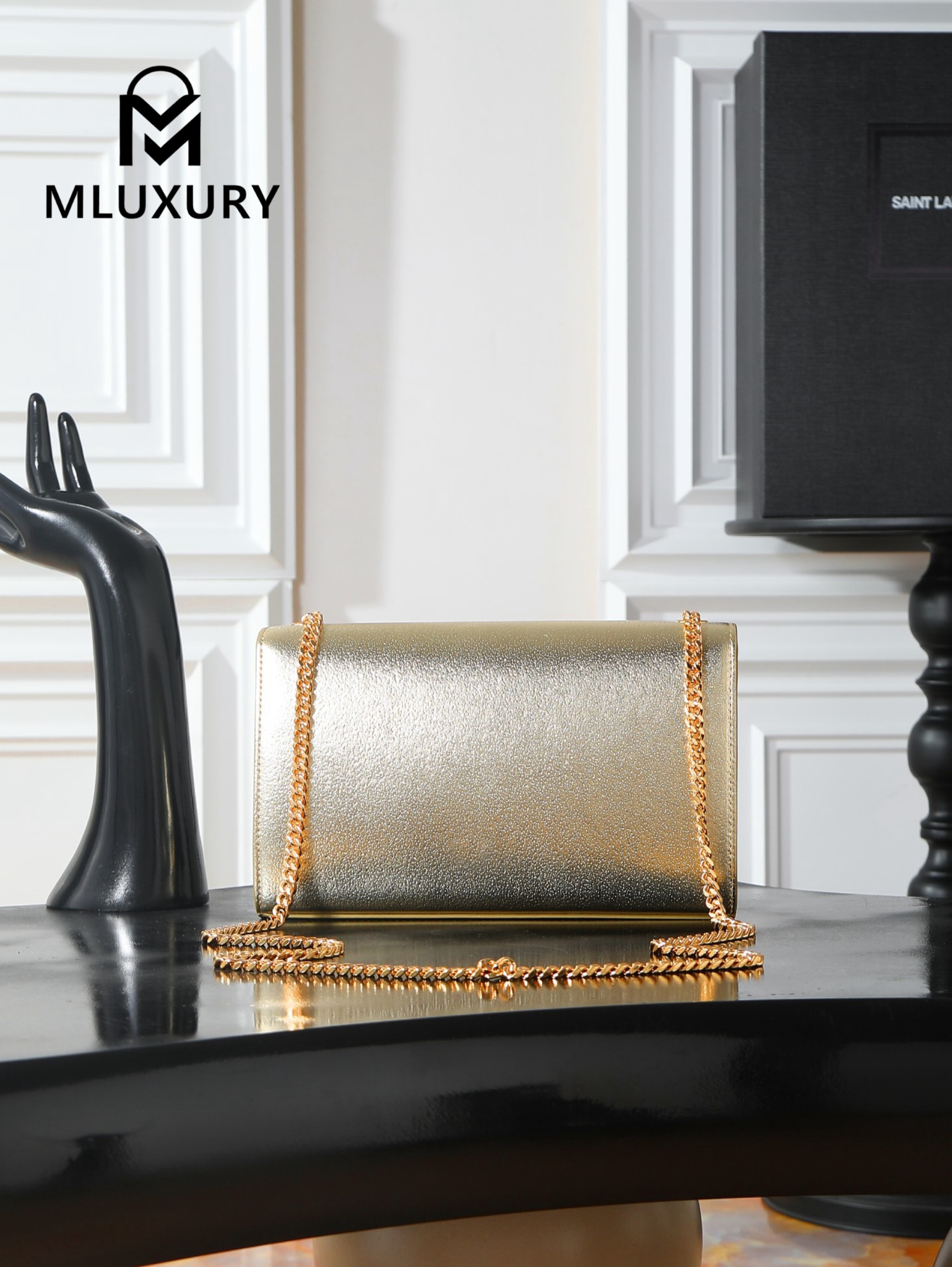 YSL KATE Gold and Diamond Buckle Tassel Bag