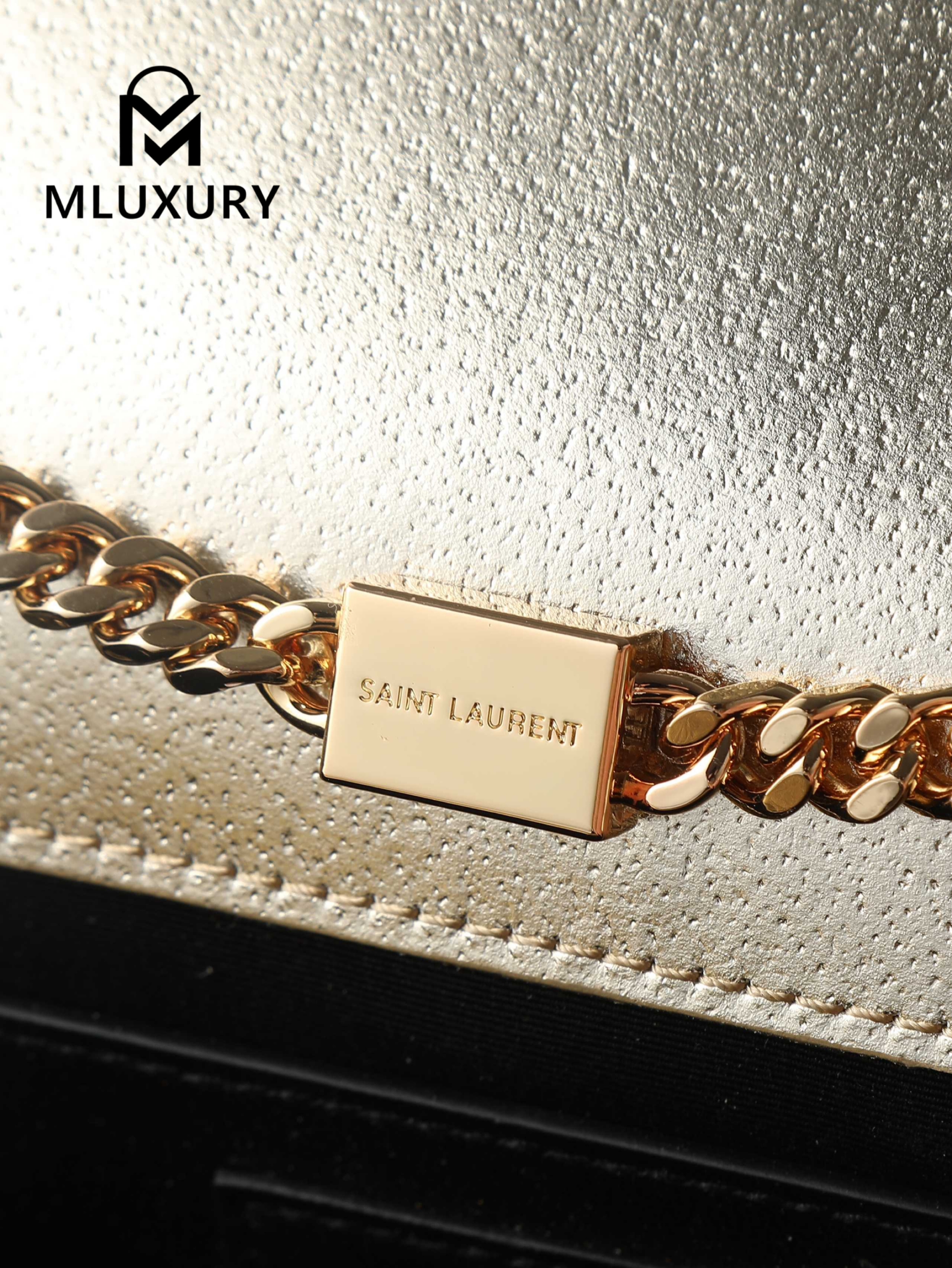YSL KATE Gold and Diamond Buckle Tassel Bag