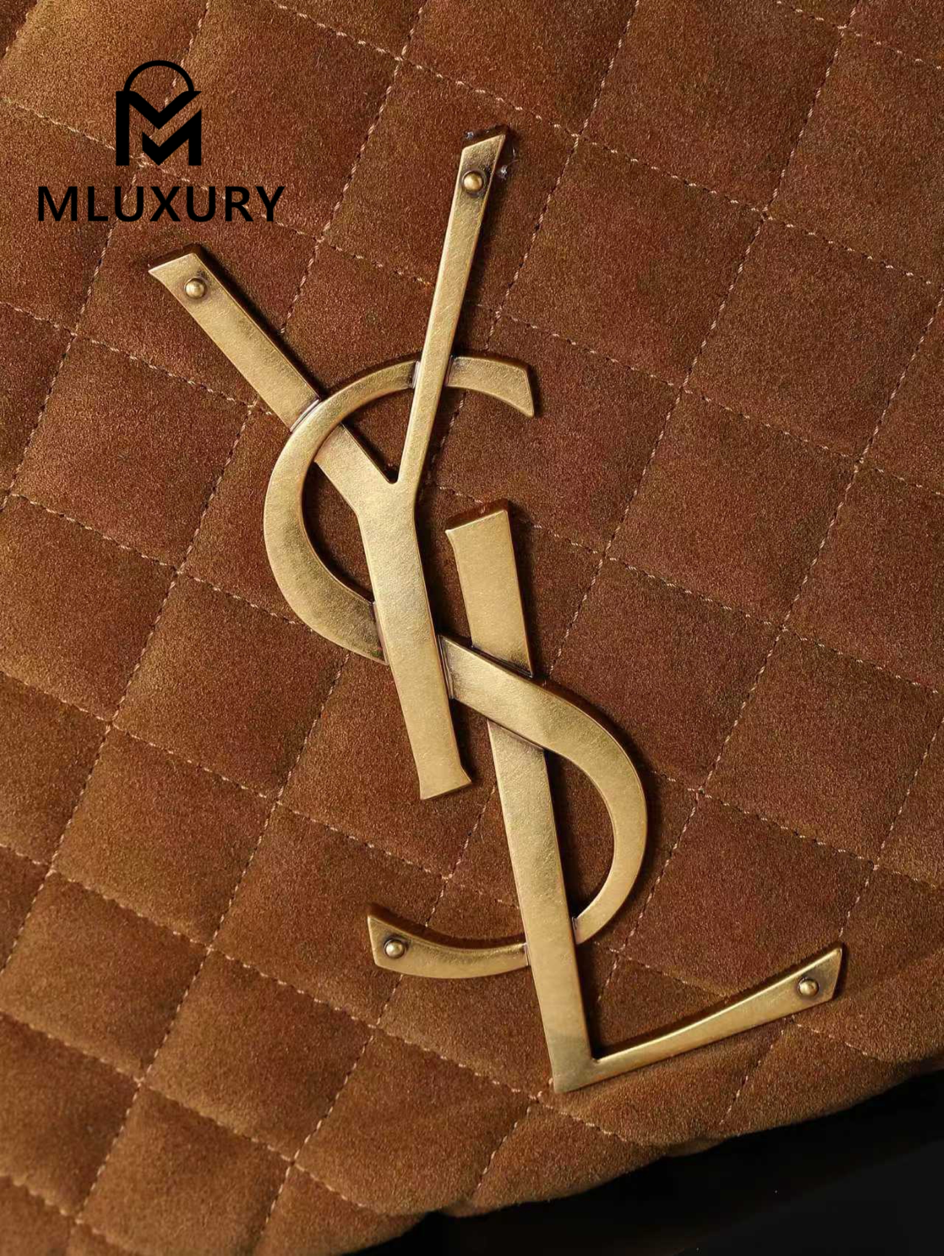 YSL ICARE hobo suede handbag, large size
