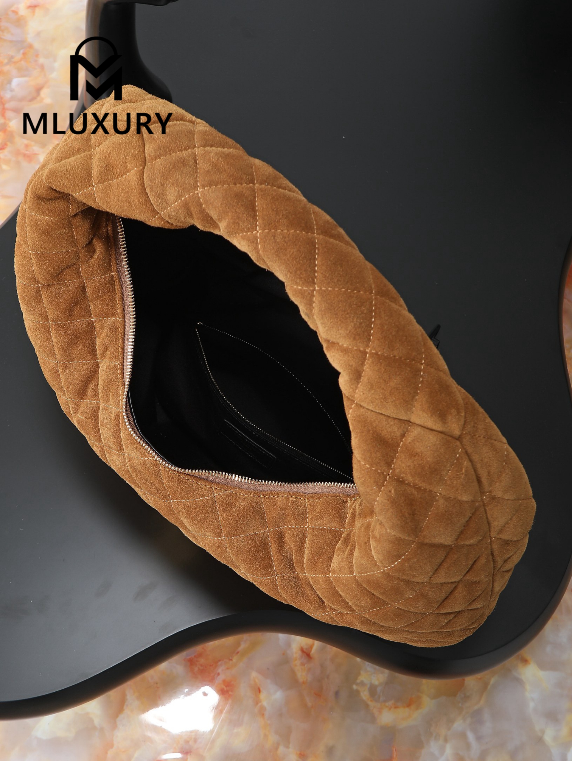 YSL ICARE hobo suede handbag, large size
