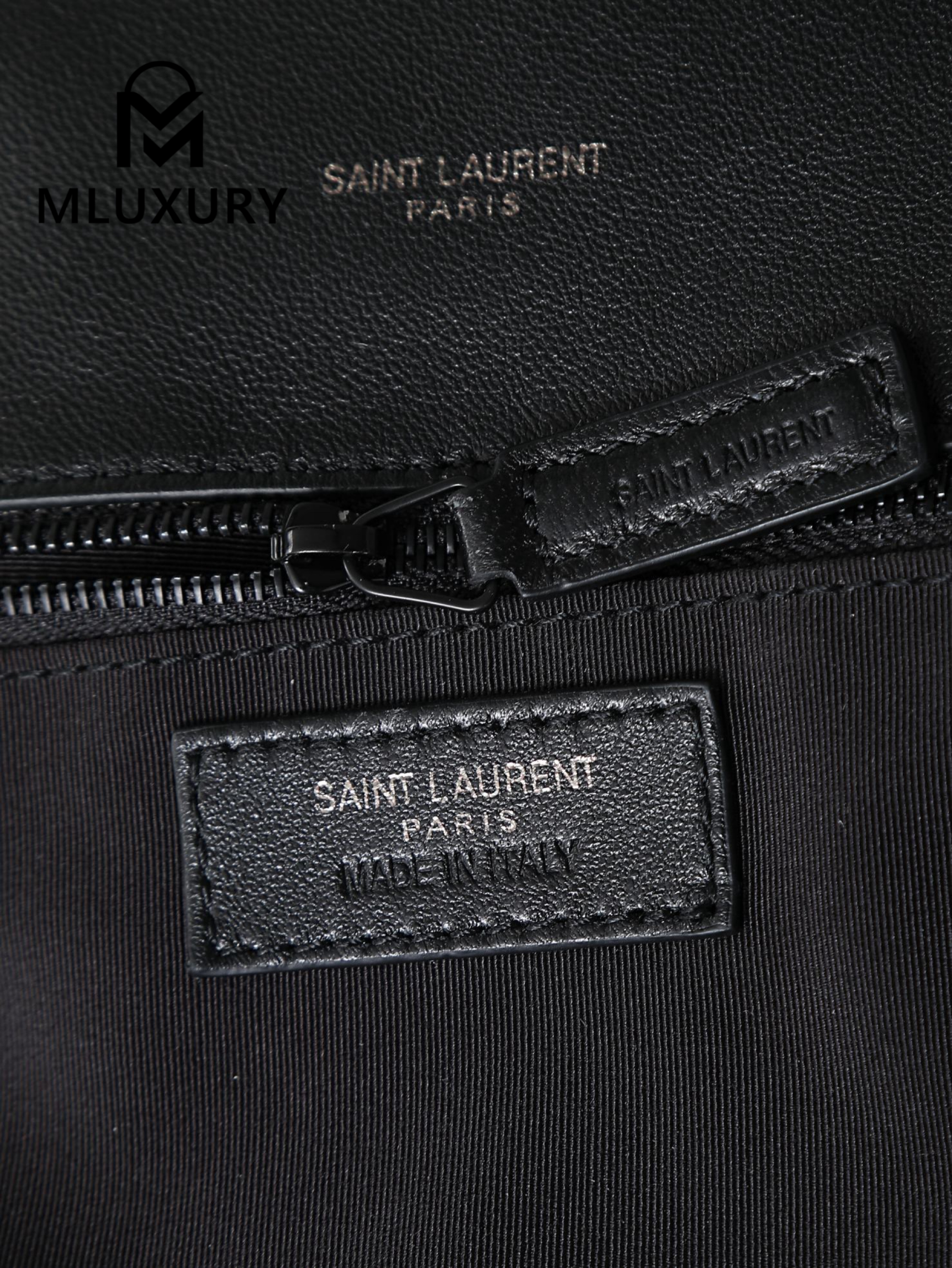 YSL Loulou Puffer_35cm, Black Lambskin with Black Buckle