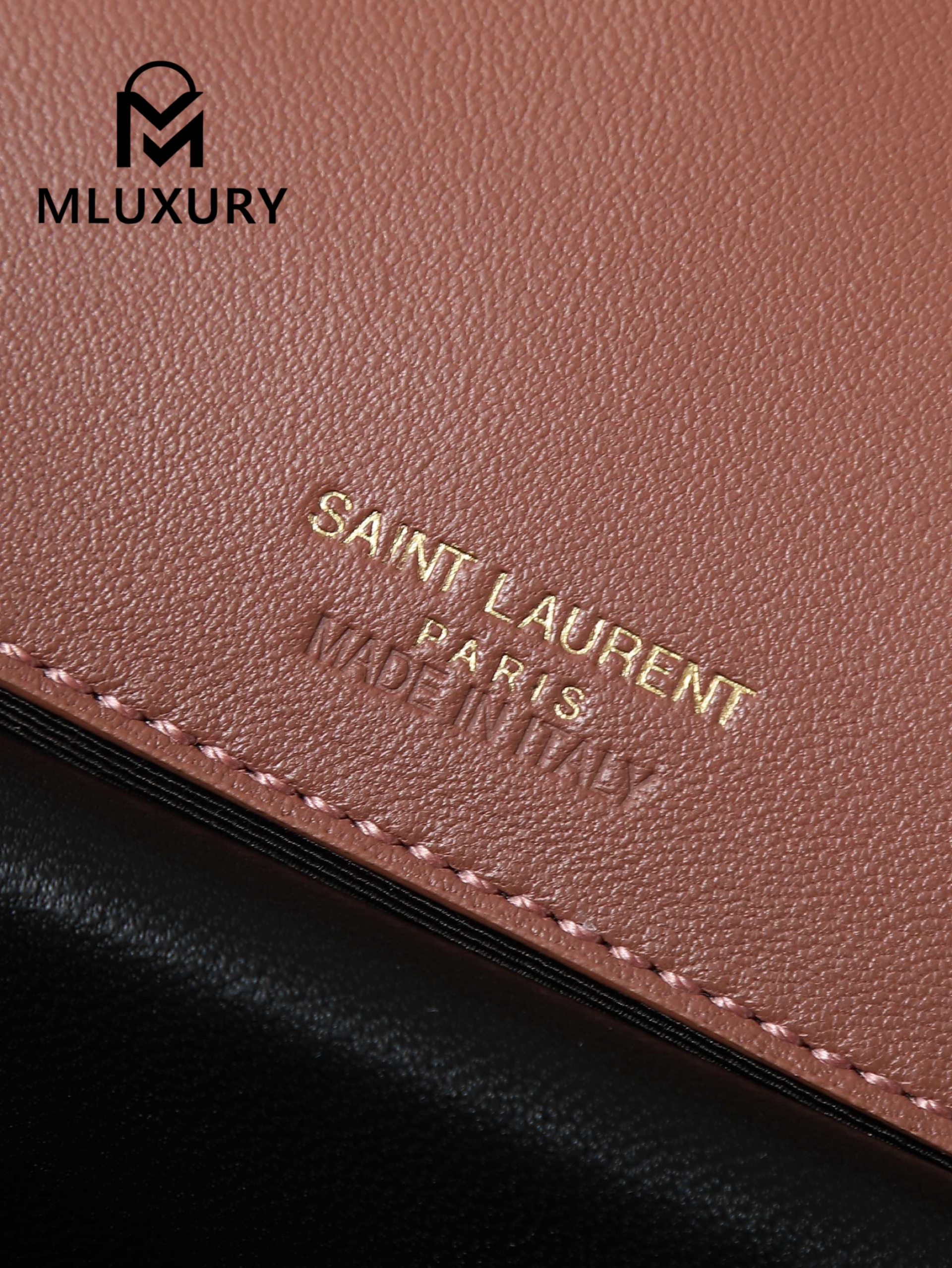 YSL Loulou_29cm, Pink Lambskin with Gold Hardware