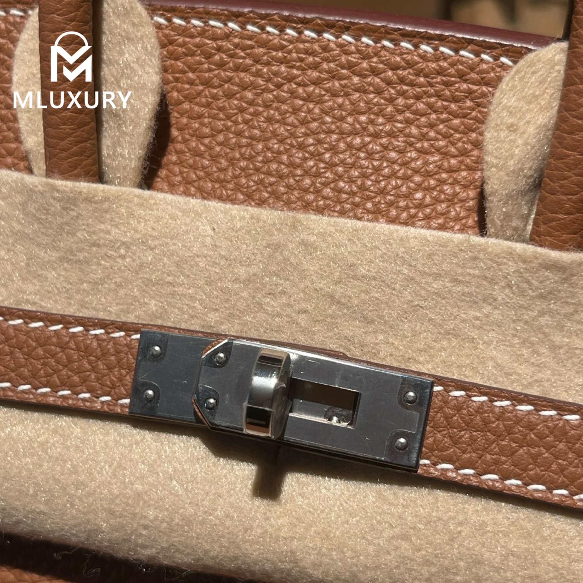 Hermès Birkin 25 Togo, Gold Brown with Silver Buckle