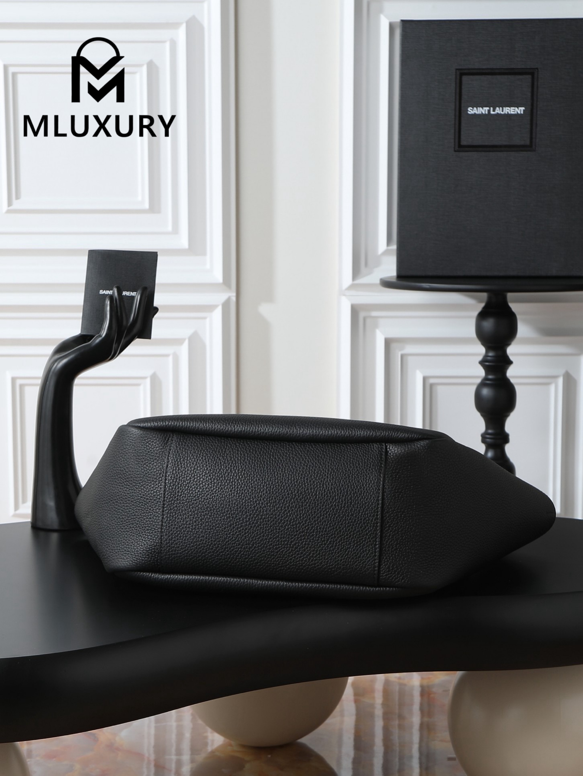 YSL Bea New Hobo Bag, Black with Gold Hardware