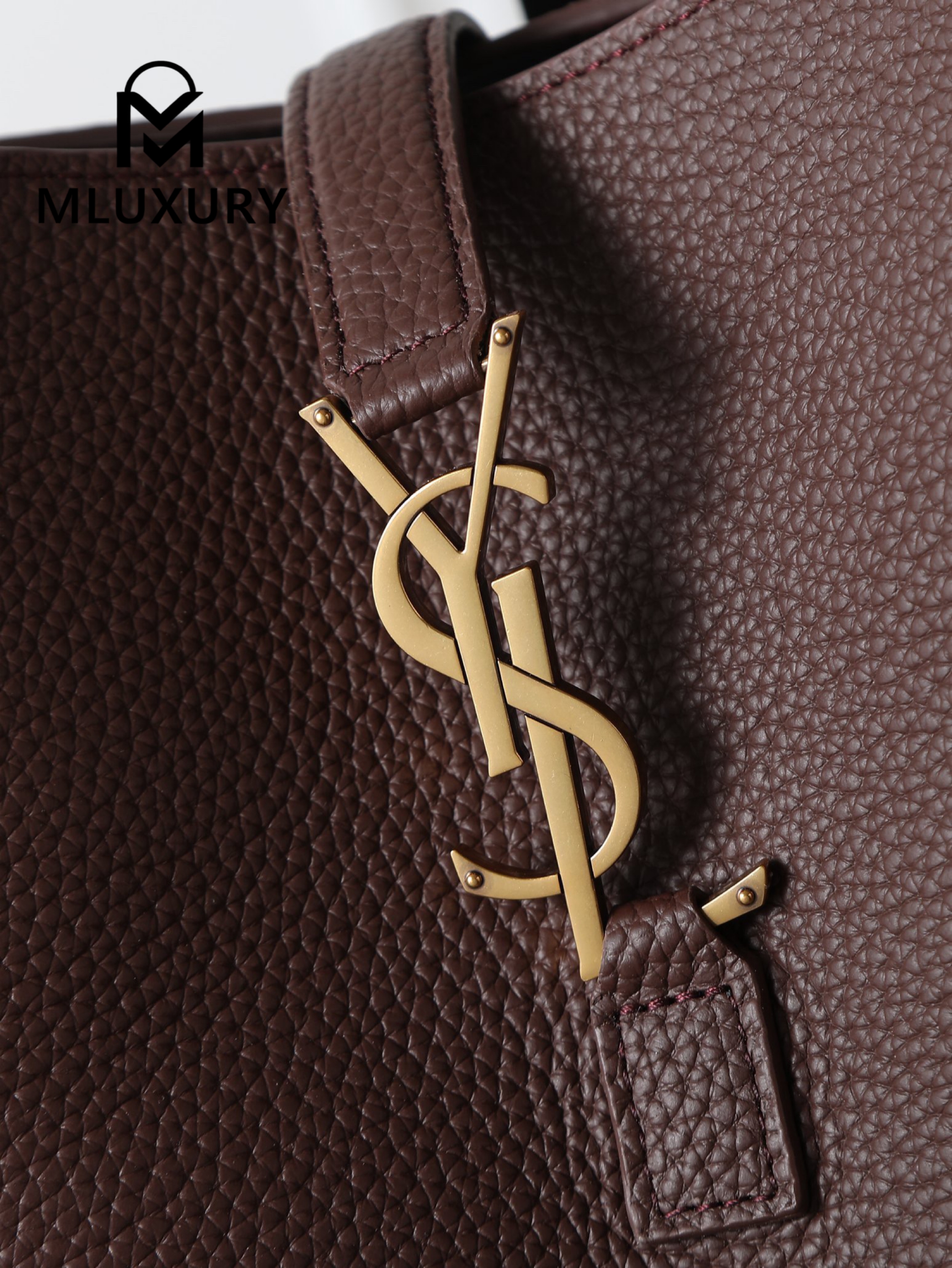 YSL Bea New Hobo Bag, Coffee Brown with Gold Hardware