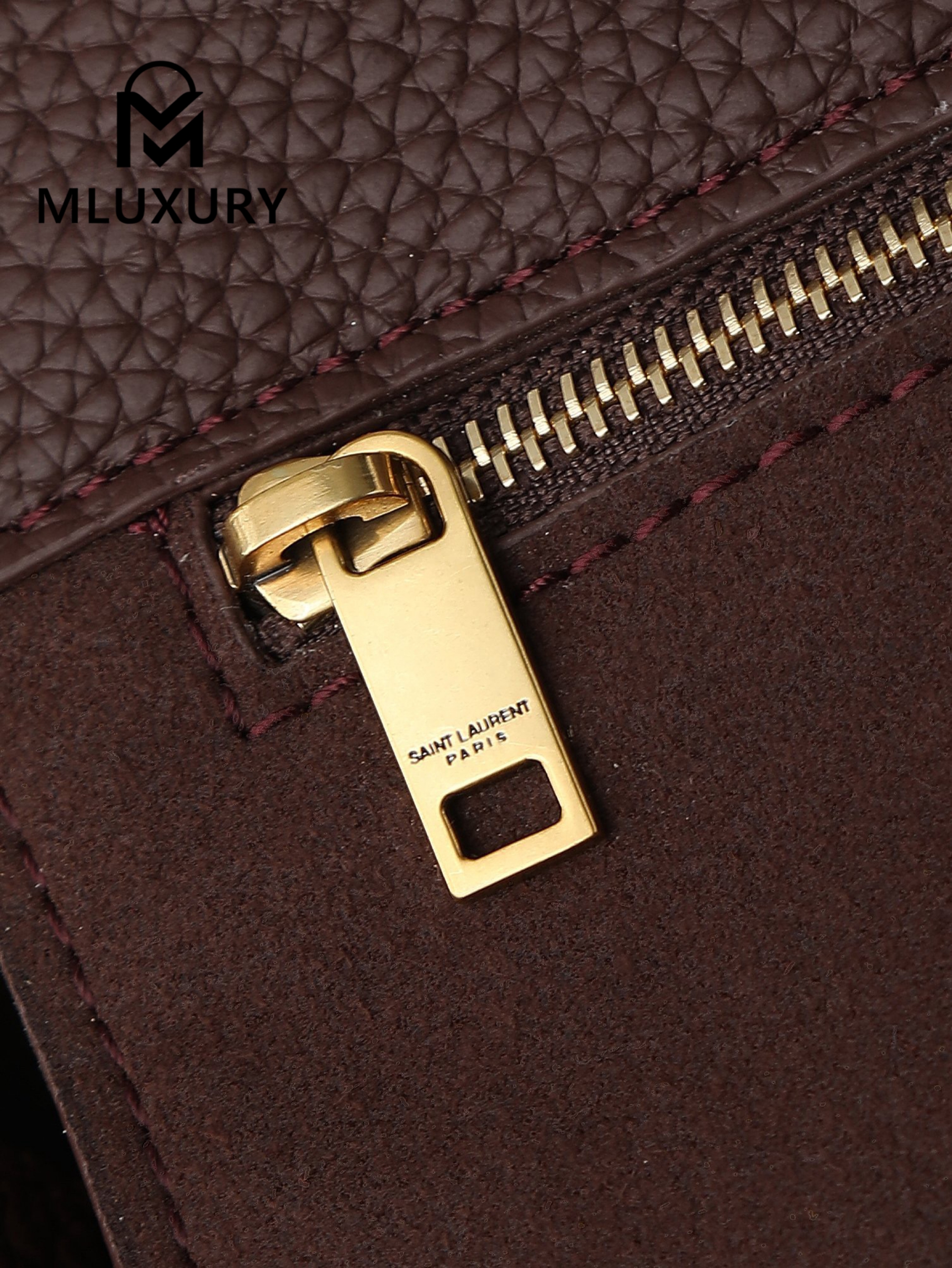 YSL Bea New Hobo Bag, Coffee Brown with Gold Hardware
