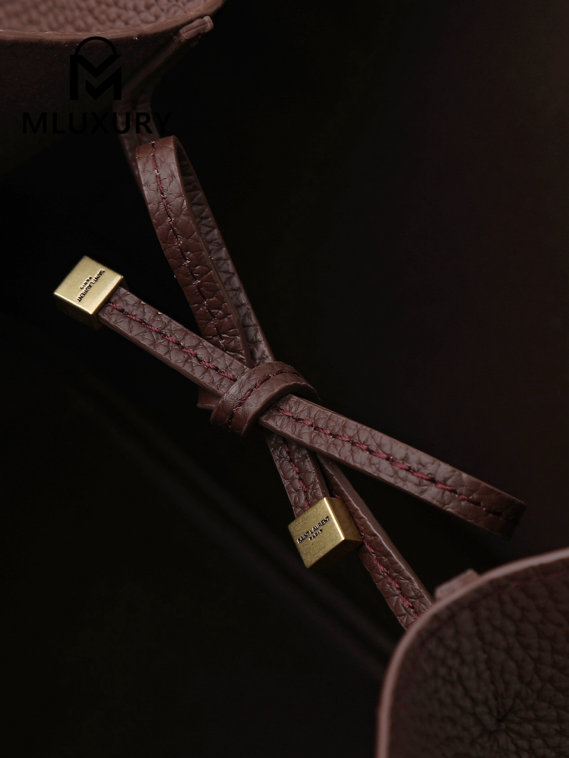 YSL Bea New Hobo Bag, Coffee Brown with Gold Hardware