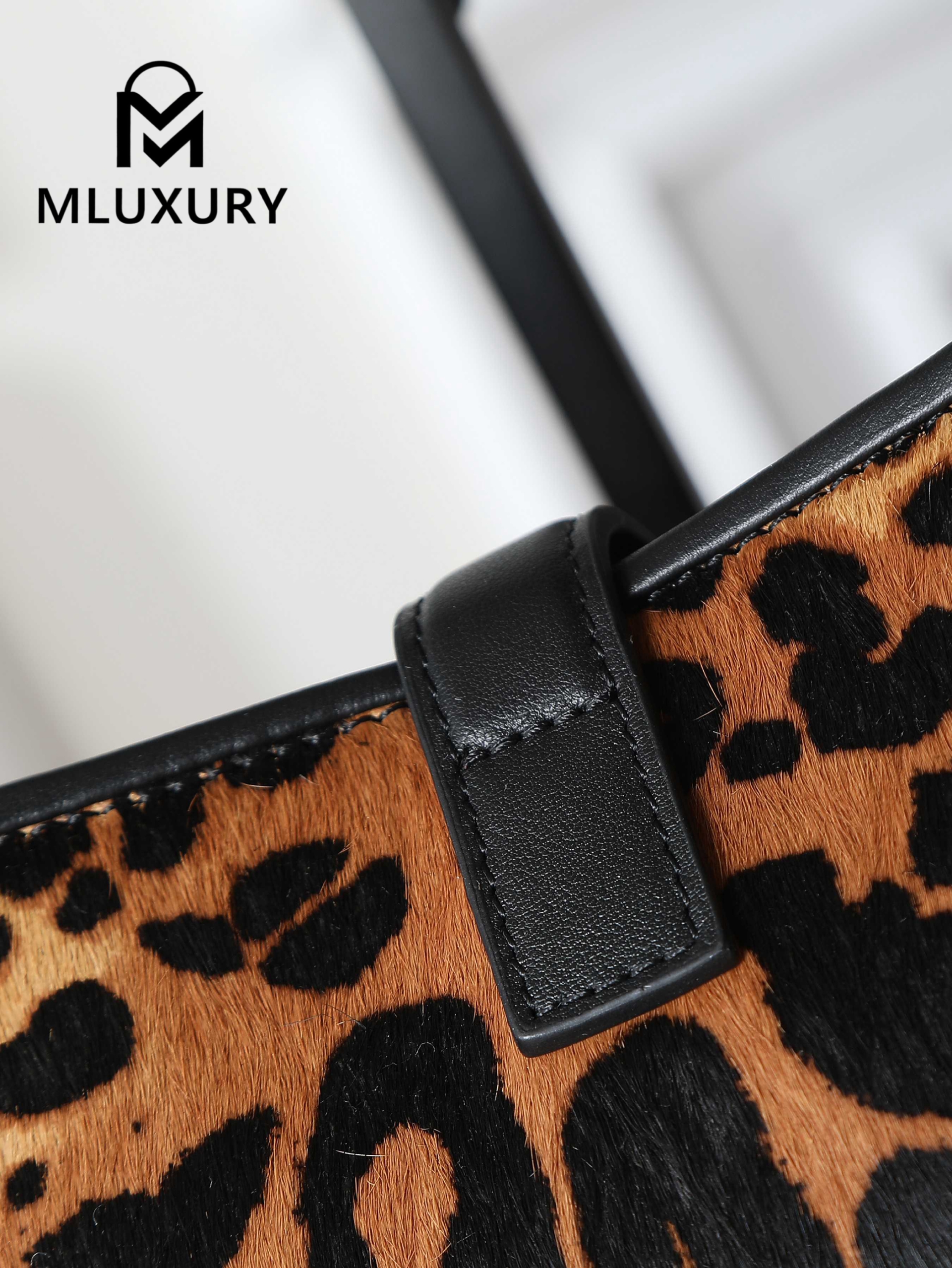 YSL Bea New Hobo Bag, Leopard Print with Gold Buckle
