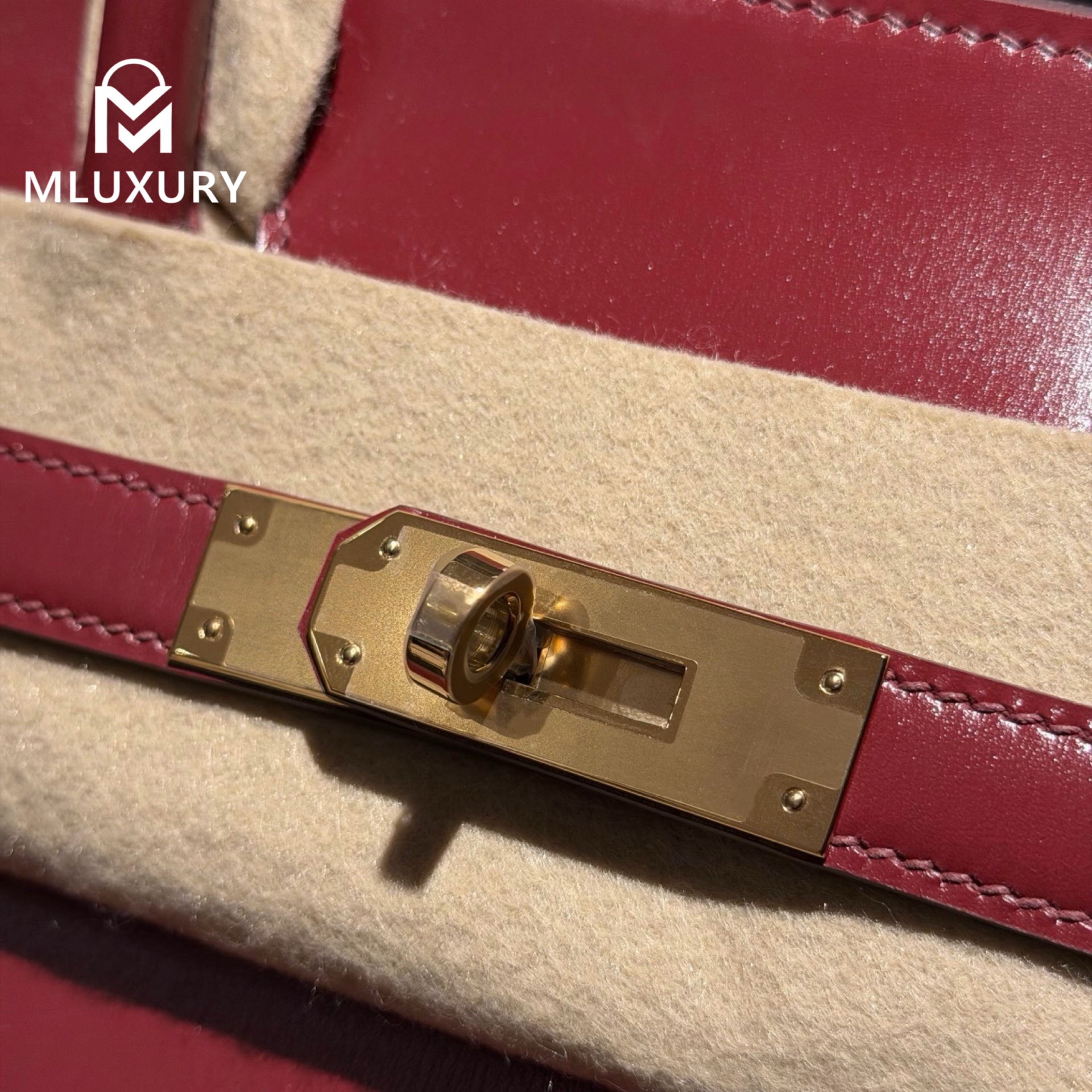 Hermès Birkin 25 Box Leather, Hermès Red, Gold Hardware